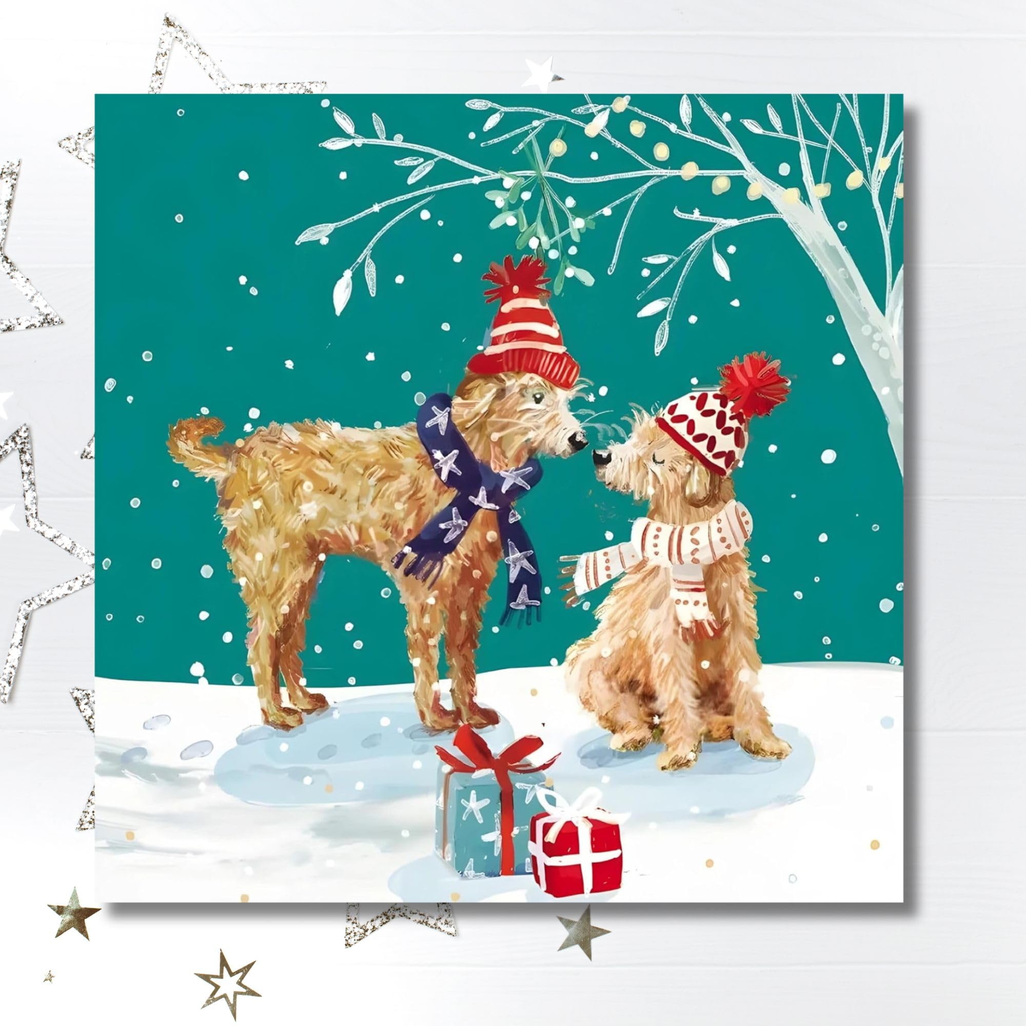 GBCC Charity Christmas Cards Pack of 10, Charity Christmas Cards with Festive Dogs Design - Image 3