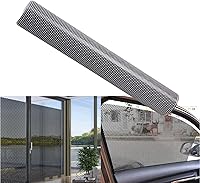 Vista 11 de XhuangTech Película de vinilo perforada para ventana de color negro para evitar golpes de pájaros, película de vinilo negro perforado para ventana