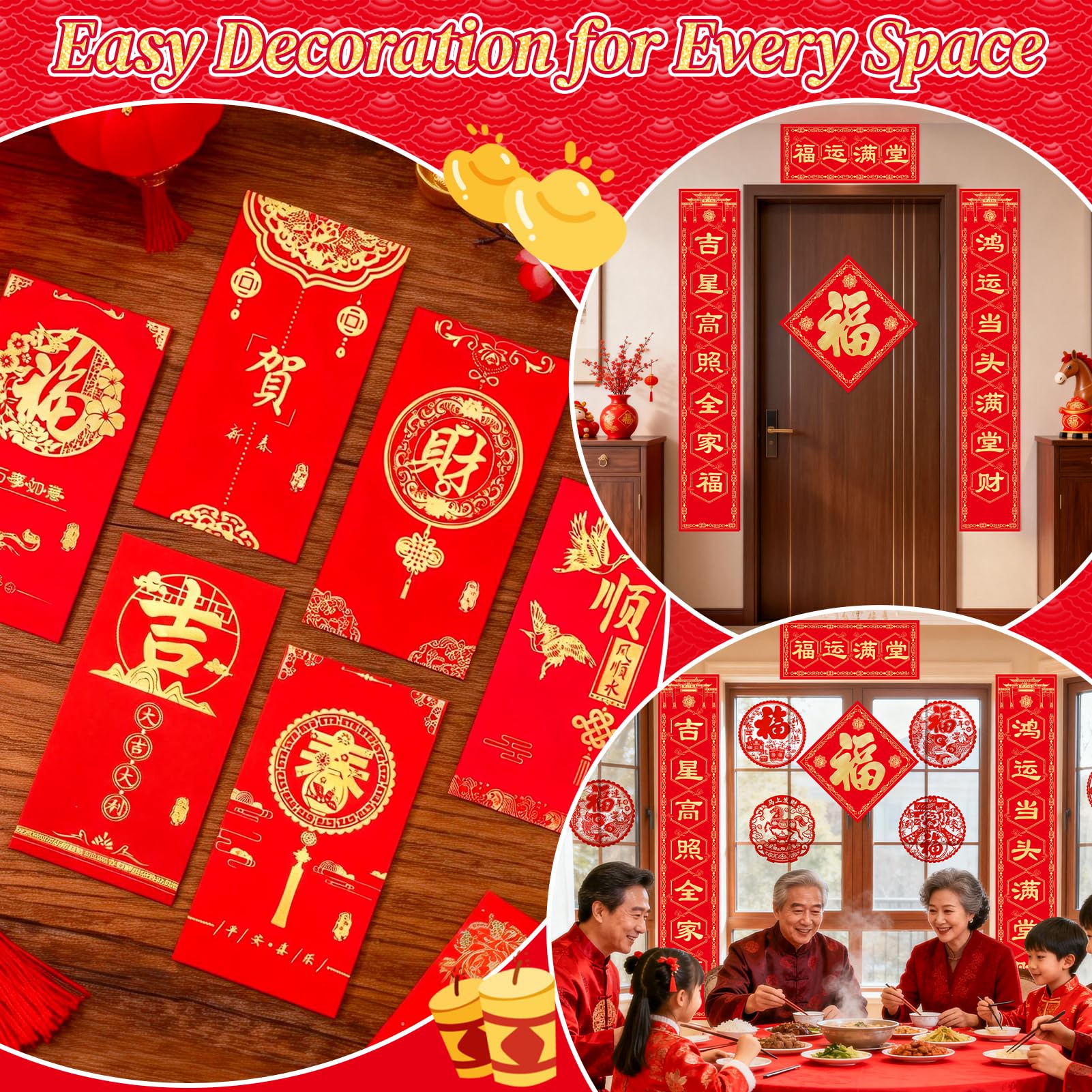 Amazon.com: Chinese New Year Decorations 2026 Couplets Set with