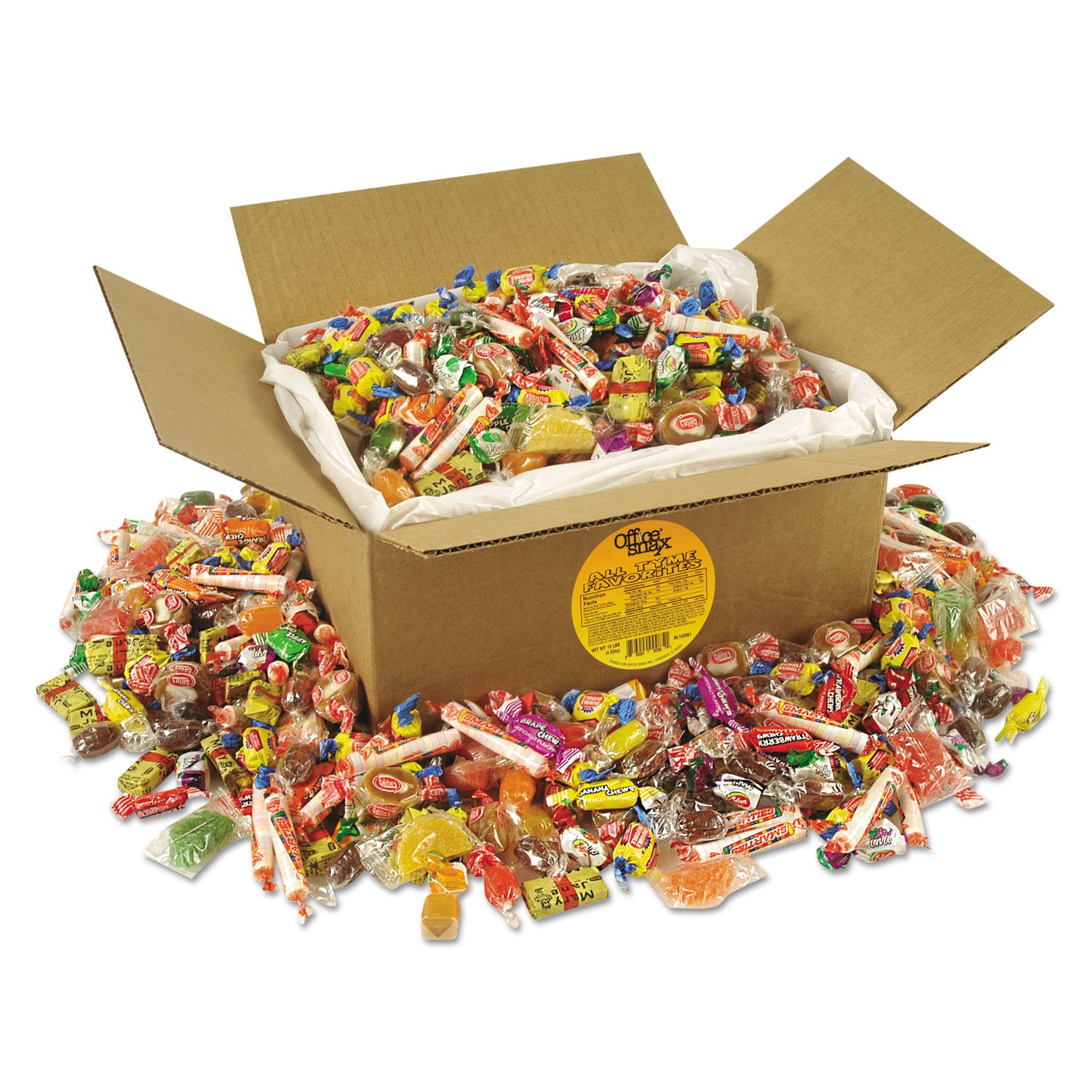 Office Snax 00085 All Tyme Favorites Candy Mix, 10 lb Value Size Box