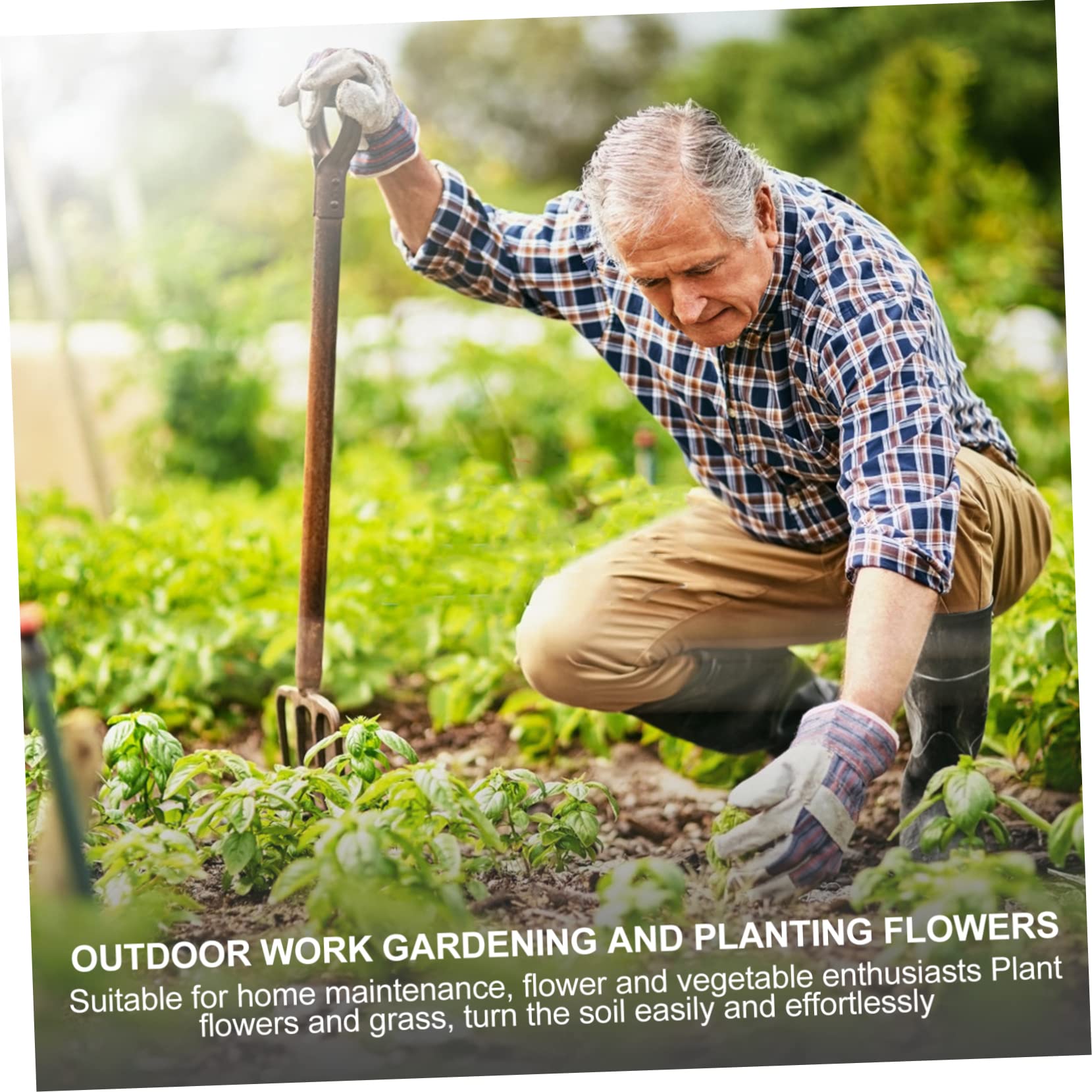 Eisenrechen Grasrechen für Gartenarbeit, Robuster Bodenlockerrechen