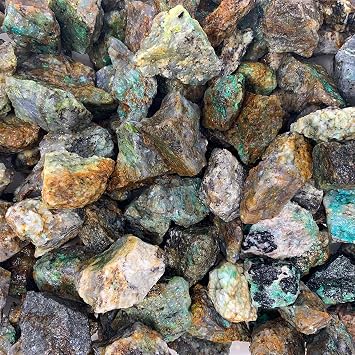 WireJewelry 3 Lbs of Bulk Rough Chrysocolla Stone - Large Natural Rough Stone and Crystals for Tumbling