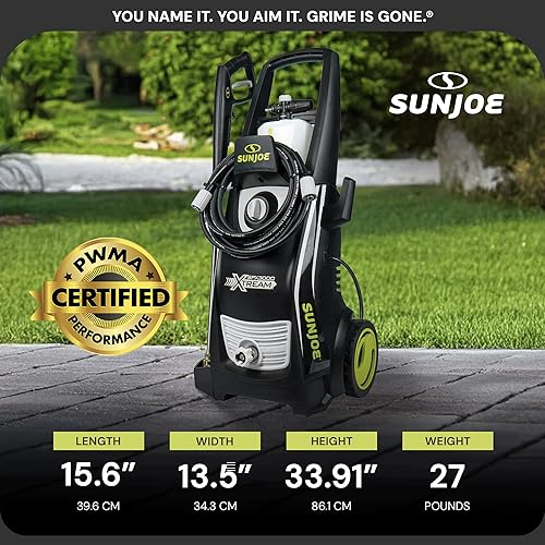 Miniatura 3 de Sun Joe SPX3000-XT1 XTREAM 2,500 PSI Lavadora a presión con motor de 14.9 A, incluye 4 boquillas de conexión rápida, manguera de alta presión,