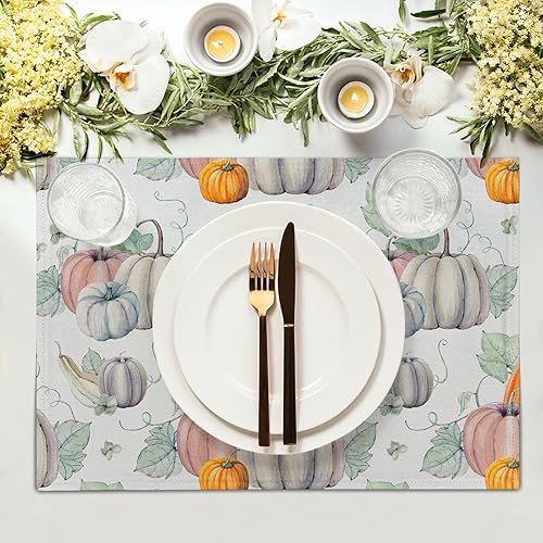 Miniatura 10 de Juego de 4 manteles individuales de trébol del día de San Patricio, manteles individuales lavables para el hogar, cocina, comedor, fiesta, 12 x 18