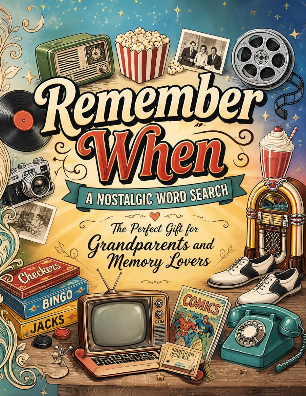 Remember When - A Nostalgic Word Search: The Perfect Gift for Grandparents and Memory Lovers (Train Your Brain)