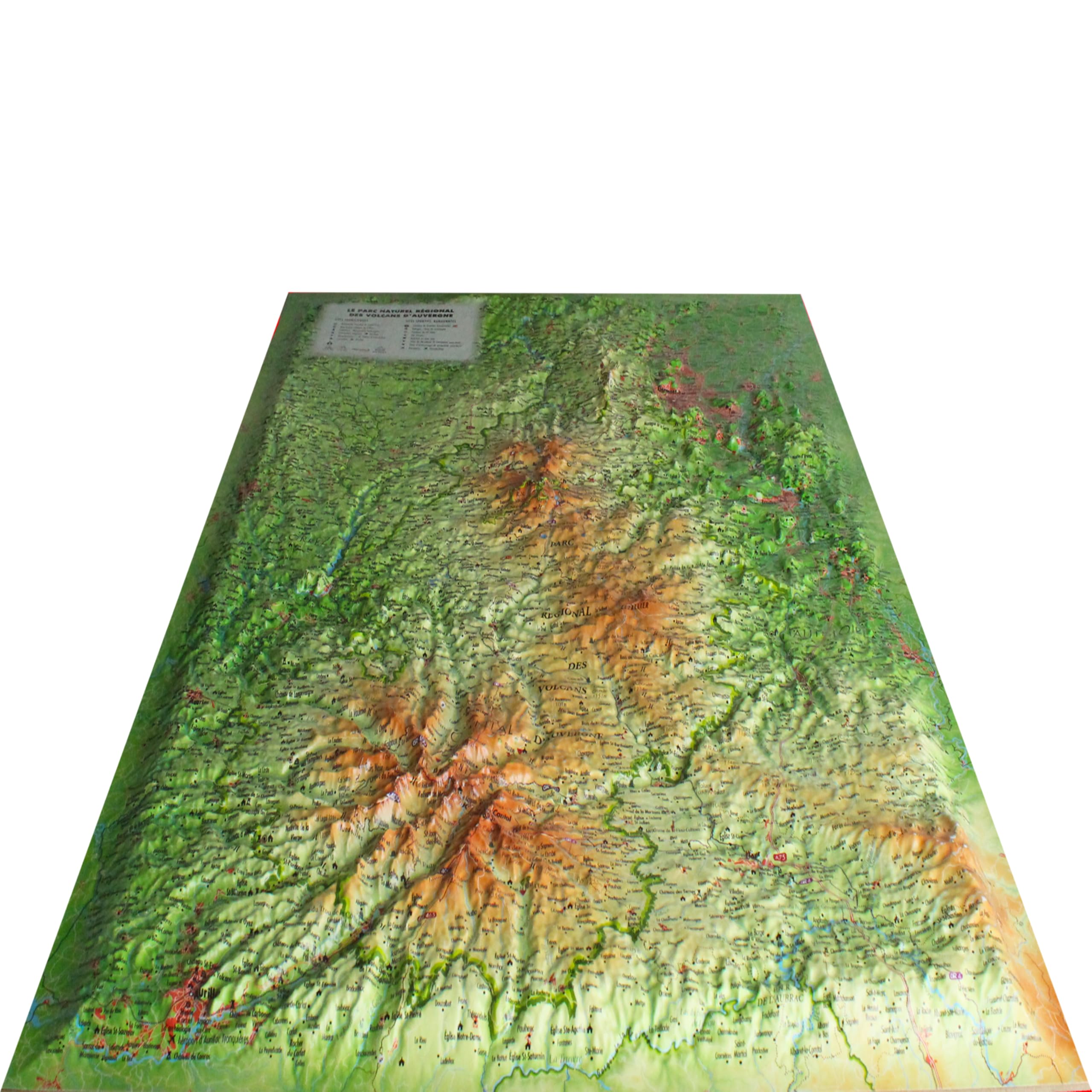 CARTE EN RELIEF DU PARC NATUREL REGIONAL DES VOLCANS D'AUVERGNE: CARTE EN RELIEF DU PARC NATUREL REGIONAL DES VOLCANS D'AUVERGNE