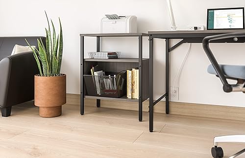 Vista 4 de Safco Onyx - Archivo de escritorio tamaño carta, plegable para almacenamiento compacto, asas integradas, malla de acero, color negro