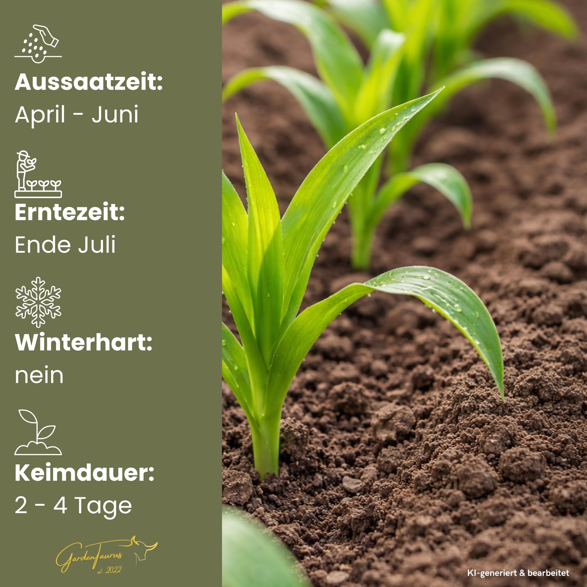 Zuckermais Golden Bantam | Profi Saatgut | sehr süße Sorte | Bantam-Mais mit kurzer Vegetationsperiode | sehr vitaminreich | anbausicher (1000 g)