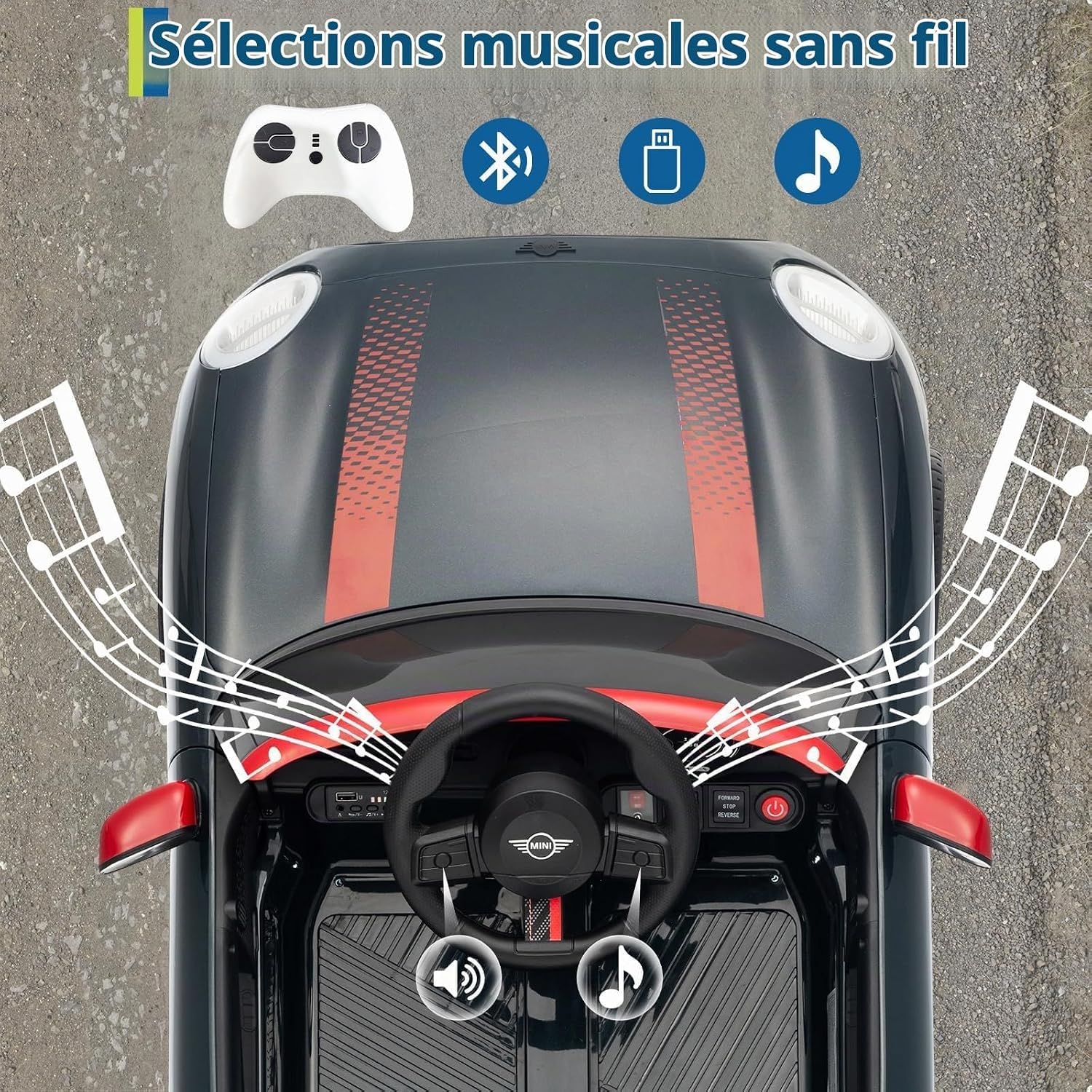 Voiture électrique Enfant Mini sous Licence, 12V avec Télécommande 2,4G