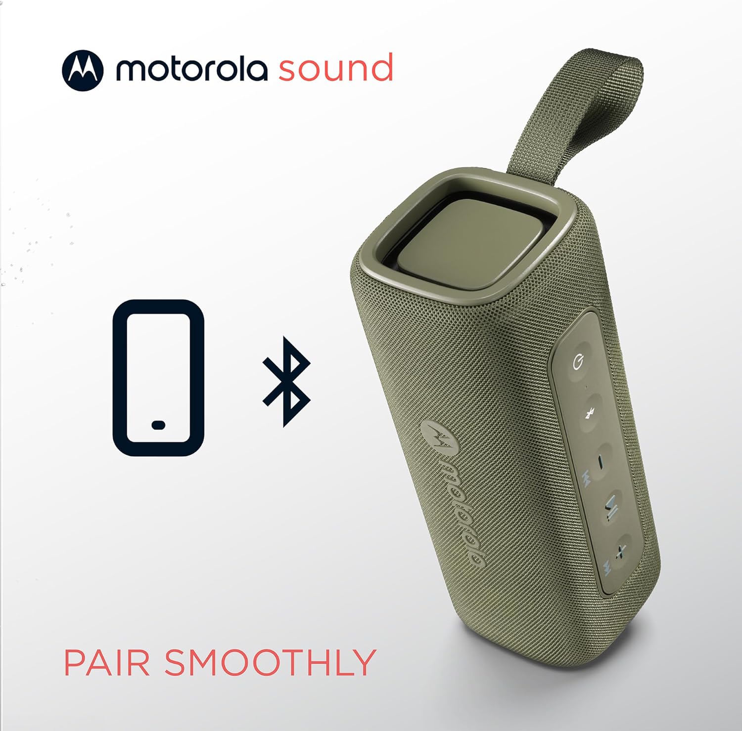 Motorola Sound ROKR 600 Portable Bluetooth Speaker, 6-Hour Playtime, IP67 Water Resistant, Speaker for Home/Outdoors, Compatible with iPhone, Green