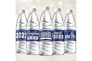 45Pcs Graduation Water Bottle Labels 2023 Graduation Decorations
