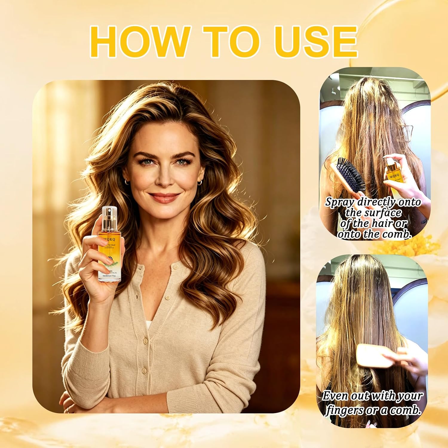 Hair Oil Spray with Jojoba & Shea Butter, 2 Pack, 5.4 FL Oz