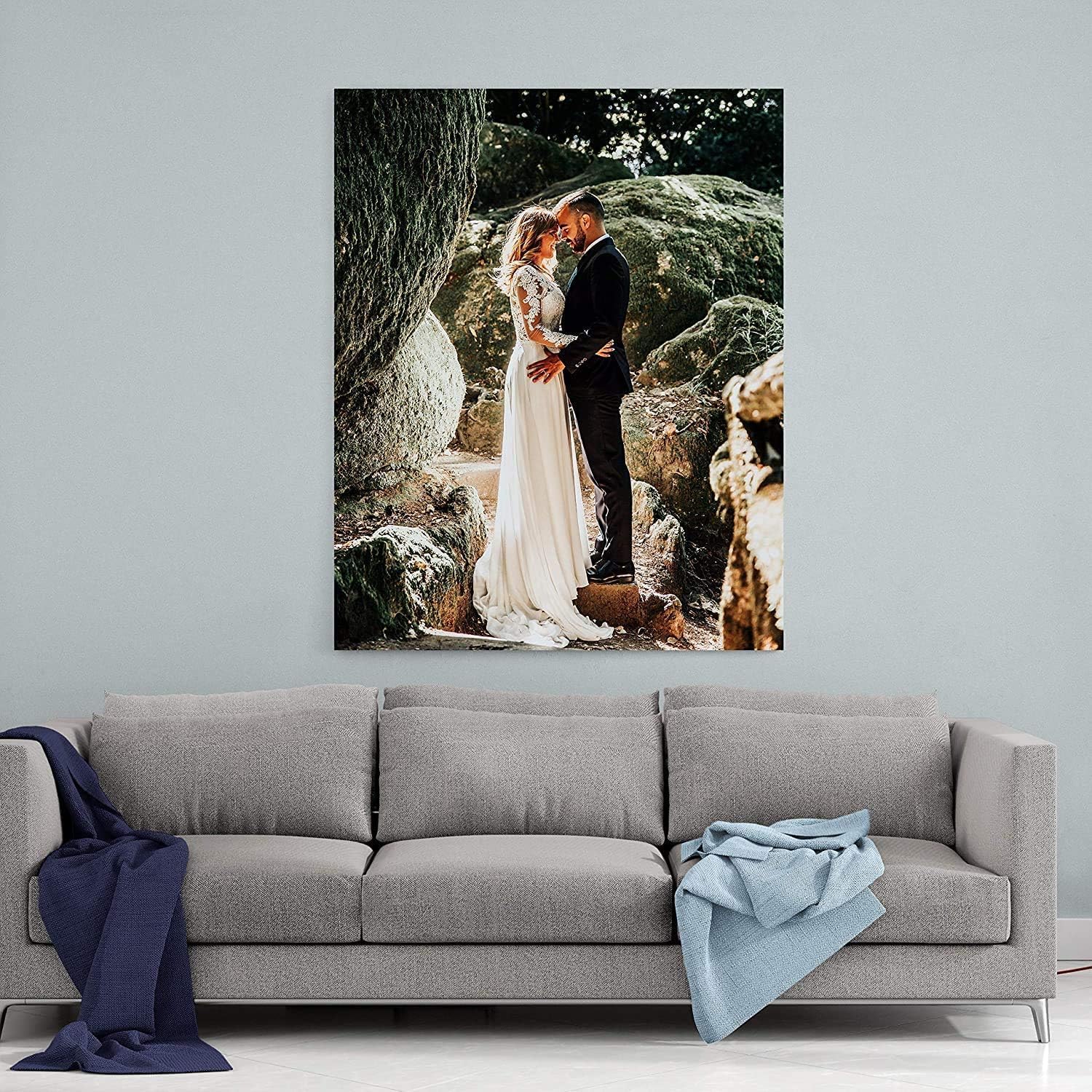 P&L ART. Personalized Custom Canvas Prints: Photo On Canvas Transform Your Photos into Stunning Framed Wall Art Digitally Printed Photo To Canvas Ideal for Home Decor Gifts Keepsakes Framed 24X36