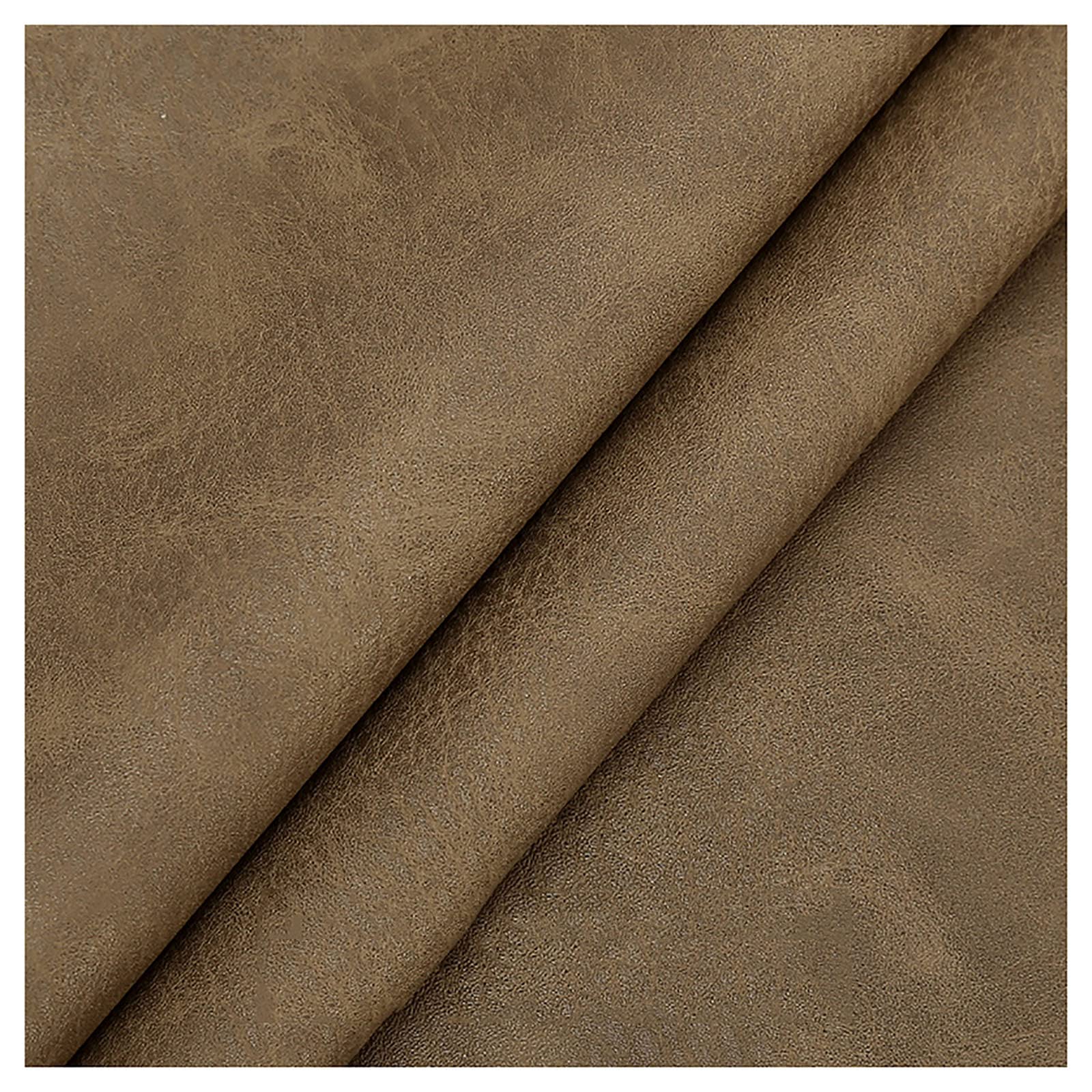 Tissu similicuir kaki haut de gamme 1.38x15m aspect cuir pour tapisserie
