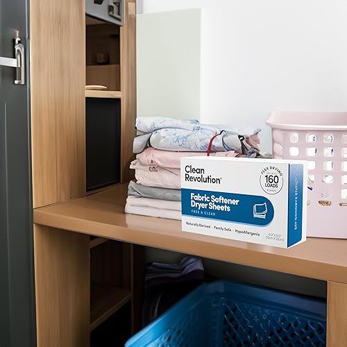 Miniatura 7 de Clean Revolution Hojas de secado de suavizante de tela natural, 80 hojas, 160 cargas, sin fragancia para pieles sensibles, fabricadas en los Estados