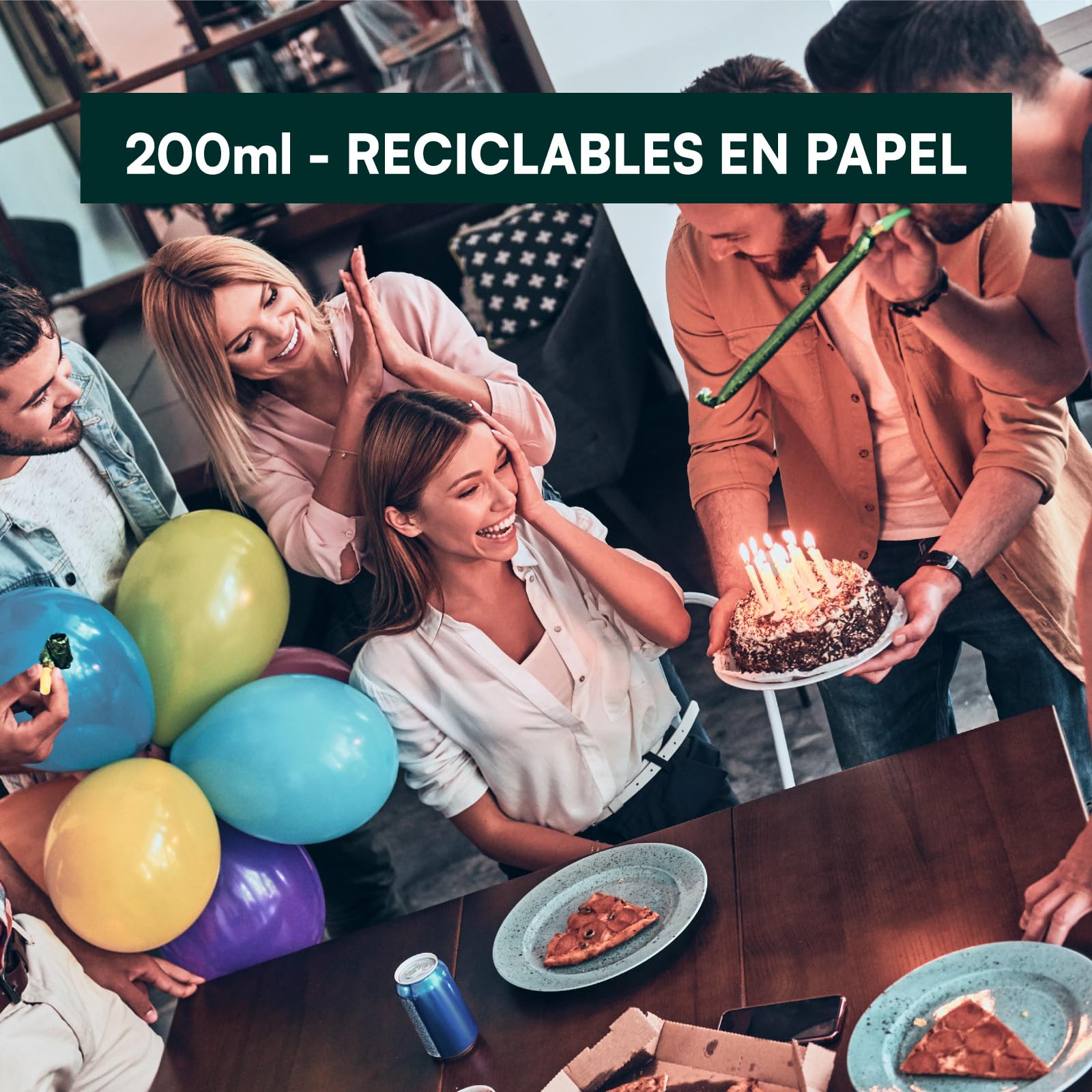 1000 vasos de papel de 200 ml, blancos, desechables, ecológicos, biodegradables, agua | Baciato Caffè Fabricado en Italia. Para llevar bebidas calientes. Producto fabricado y empaquetado en Italia