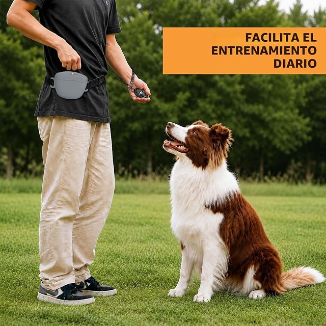 Foto 6 de 6 de AOKLANT Bolsa de premios de Silicona para Perro con clicker