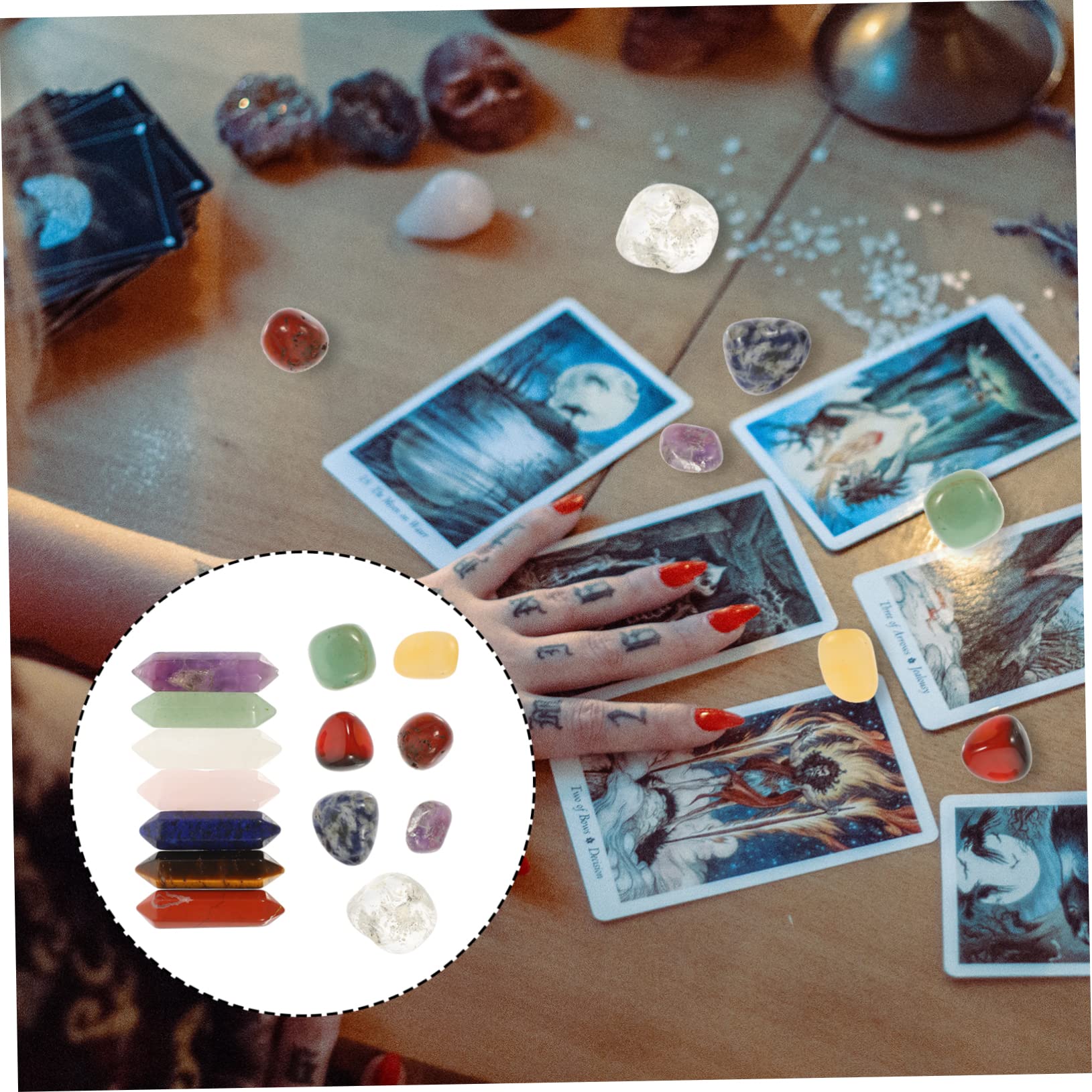Healeved 42pezzi Pietre Naturali Per Decorazioni e Artigianato Cristalli Per Chakra Per Meditazione e Arredo Casa