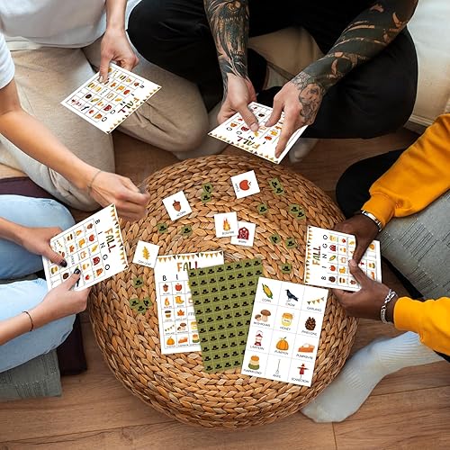 Miniatura 4 de Fall Bingo Game Cards, Thanksgiving Day Bingo, Fall Party Game, for Fall Autumn Classroom Family Birthday Party Activity02