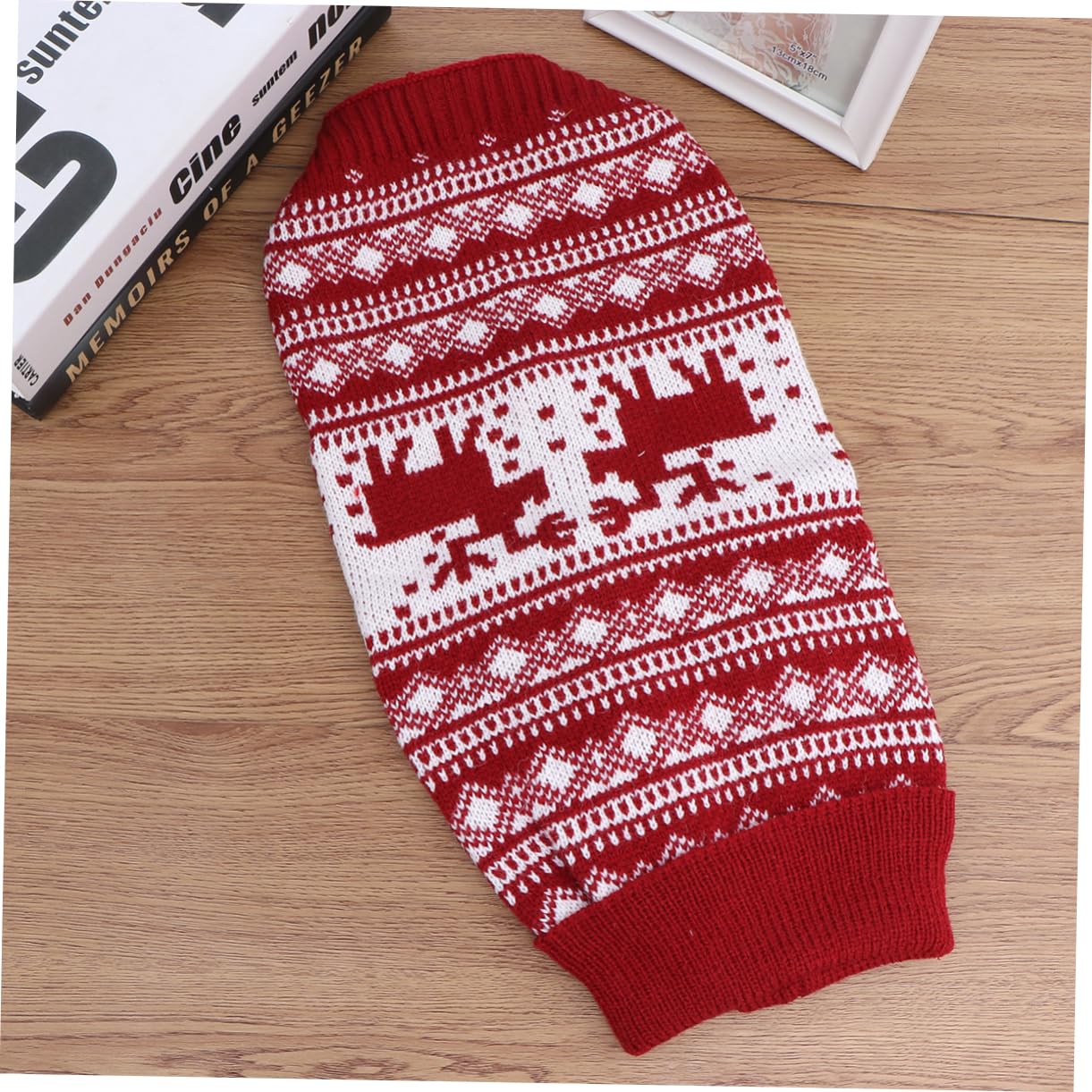 BESPORTBLE 3 Pz Abbigliamento Natalizio per Animali Domestici Costume Cane Natale Maglioncini Cane Cucciolo Natale del Cane Maglioni Natalizi Vestiti Autunno e Inverno Maglione Rosso