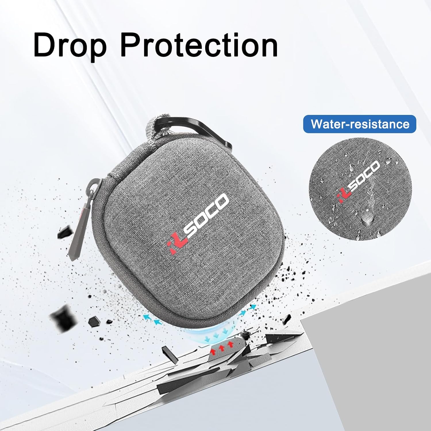 RLSOCO Hard Case for JBL Tour Pro 2/Tour Pro 3 True Wireless Noise Cancelling Earbuds - Grey (Case Only) - Image 5