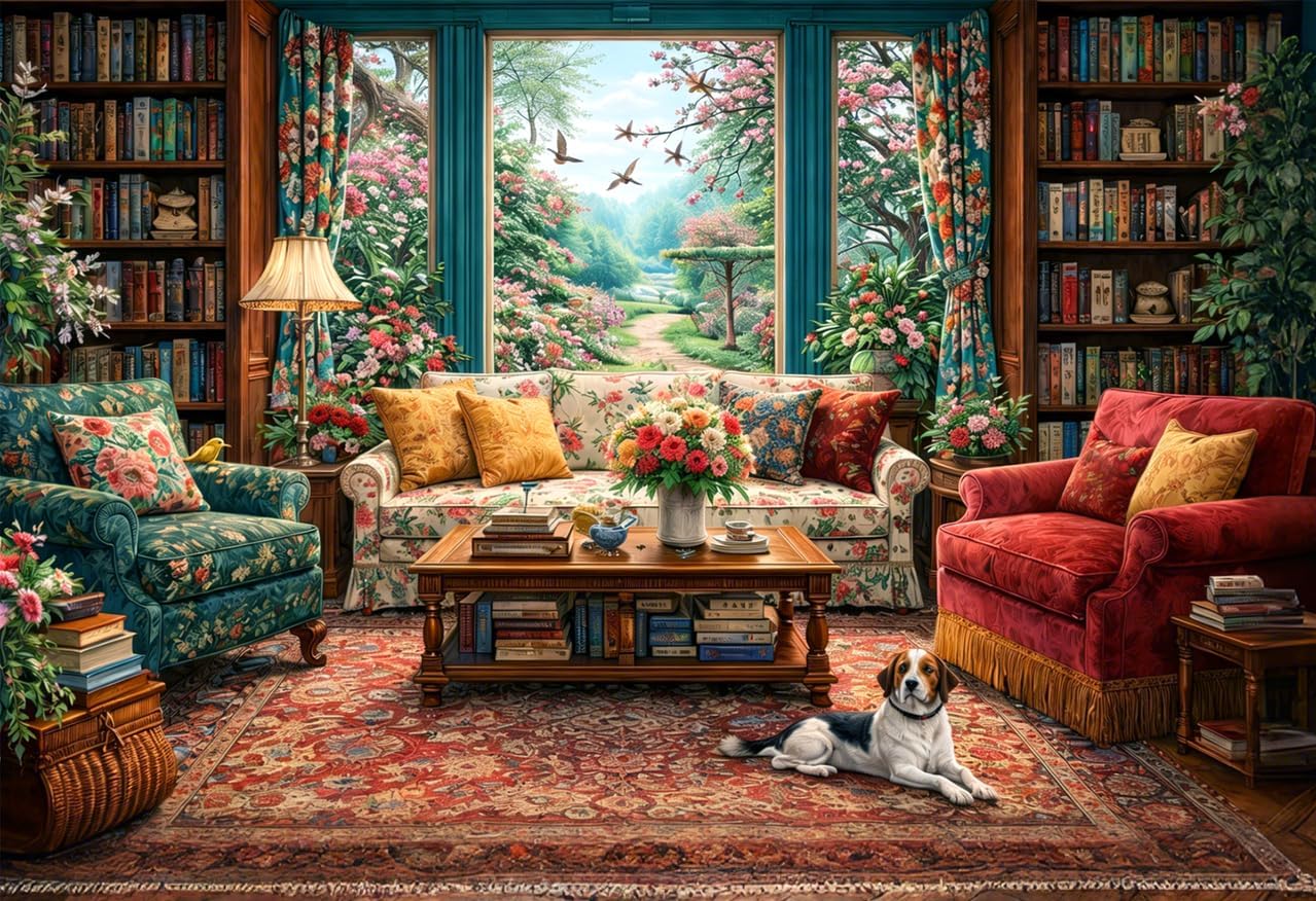 Jigsaw Puzzles for Adults 1000 Pieces - Blue Bird Still Life Challenging Puzzles with High Definition Artwork, Relaxing Family Game Night Gift