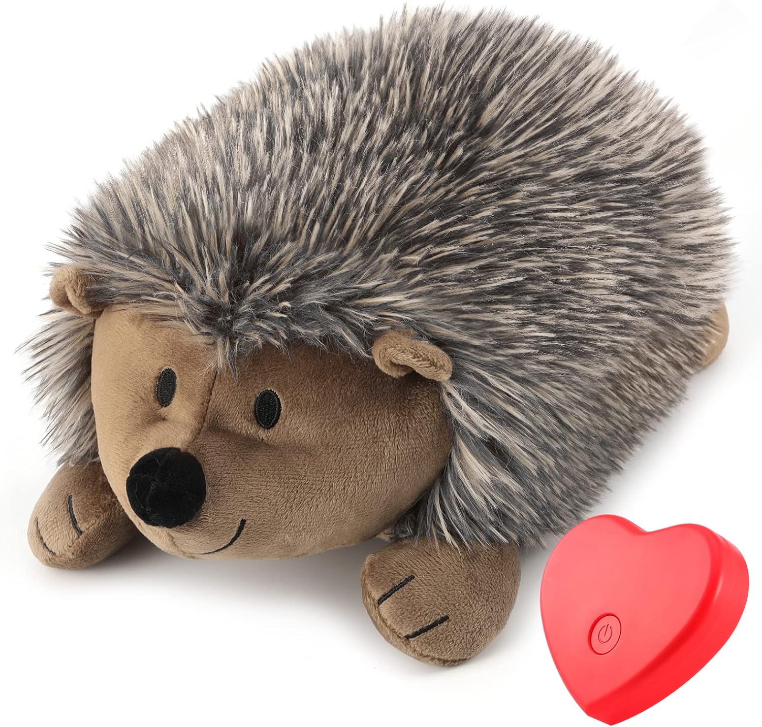 Pawaboo Heartbeat Puppy Toy for Anxiety Relief, Soft Hedgehog Dog Plush Toys Puppy Calming Behavioral Training Aid Stuffed Toys,…