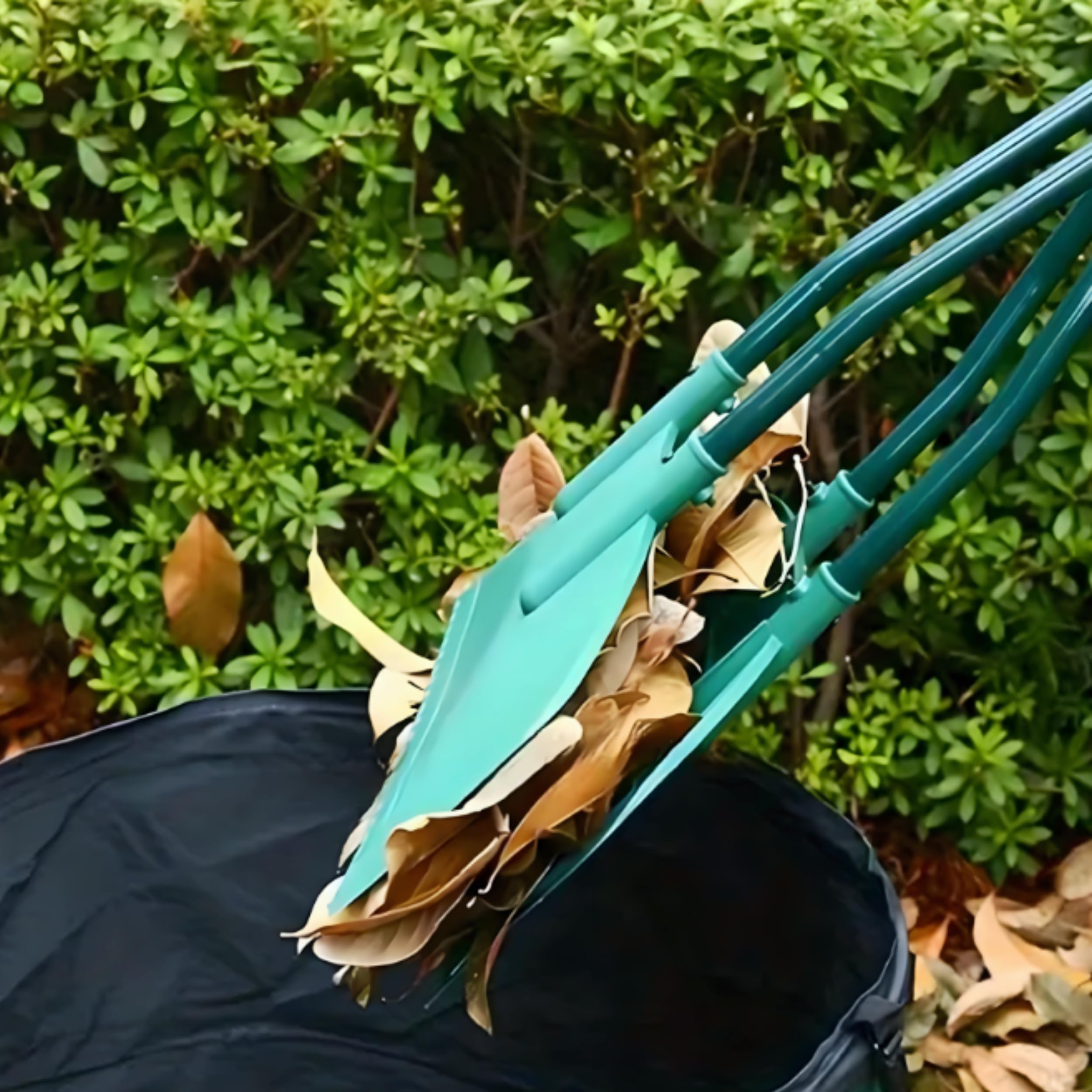 GARTENO Laubgreifer Groß mit Stiel Ergonomisch 95 cm – Laubsammler Garten Greifer für Blätter, Gras & Gartenabfälle