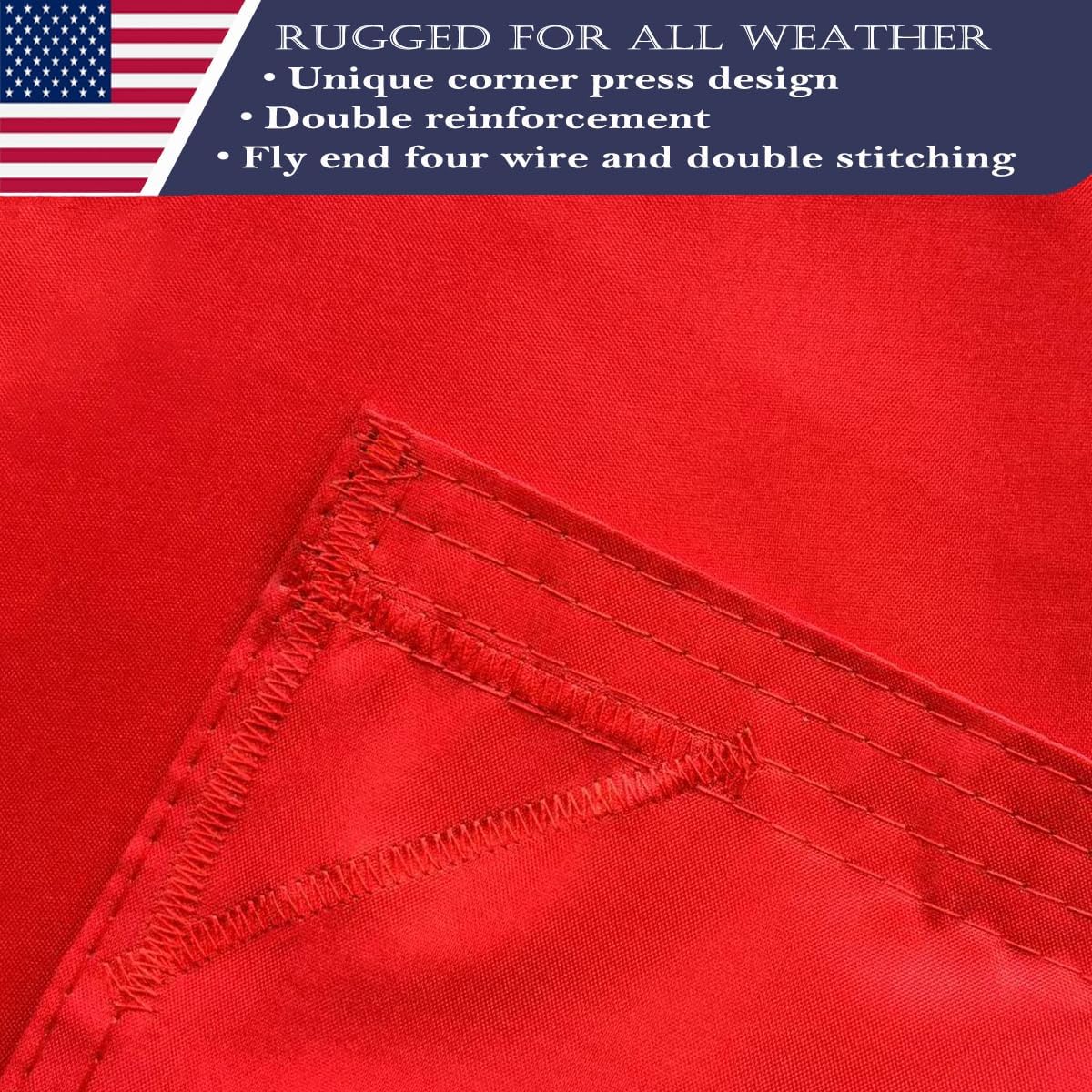 Double Sided Florida State Flag 3x5 Made in USA Outdoor Heavy Duty Sunshine State Flag 3 Ply Polyester Florida Flags with White Starting Tape and 2 Brass Grommets - Image 4