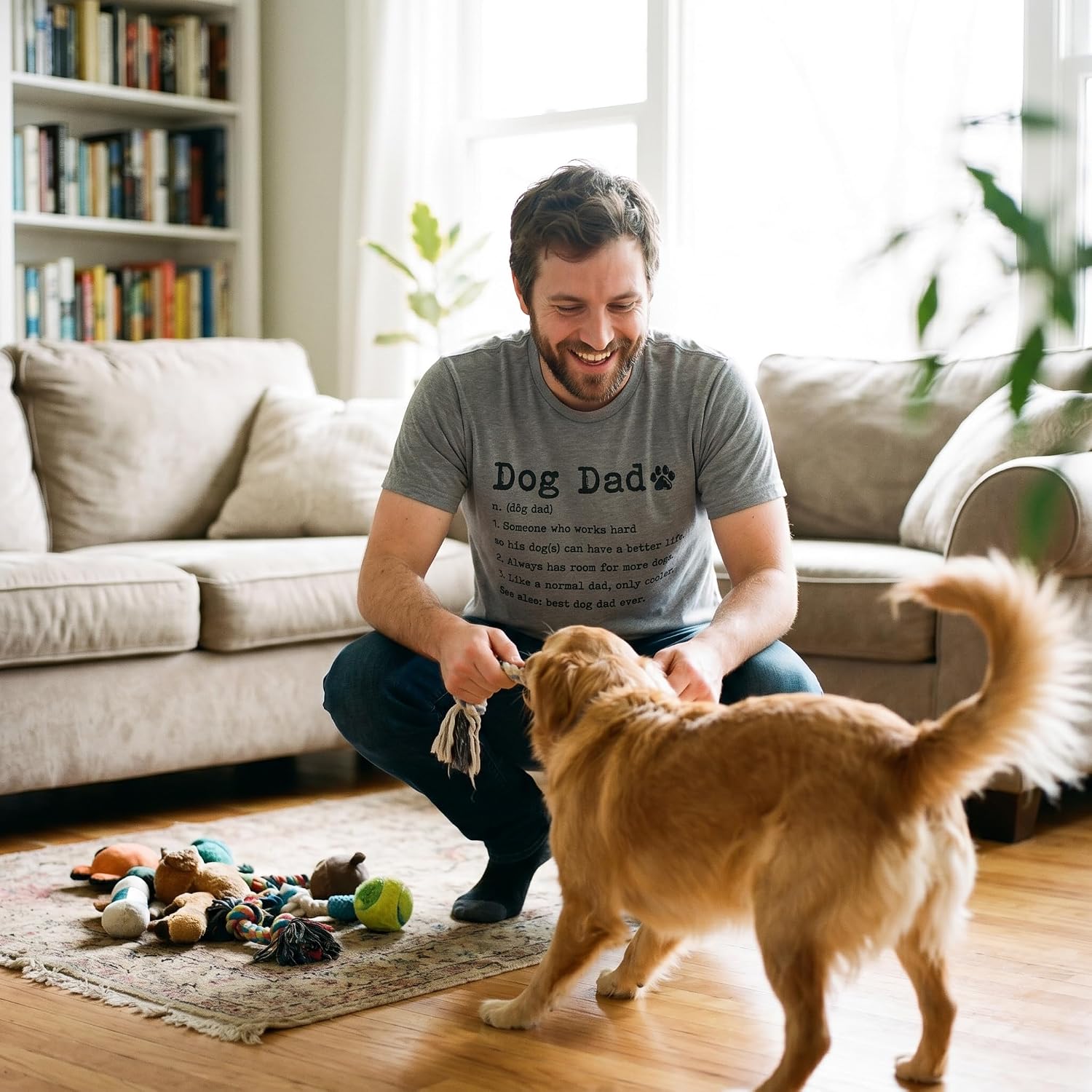 Funny Dog Dad T Shirts Cool Graphic Tees for Guys who Love Their Dogs