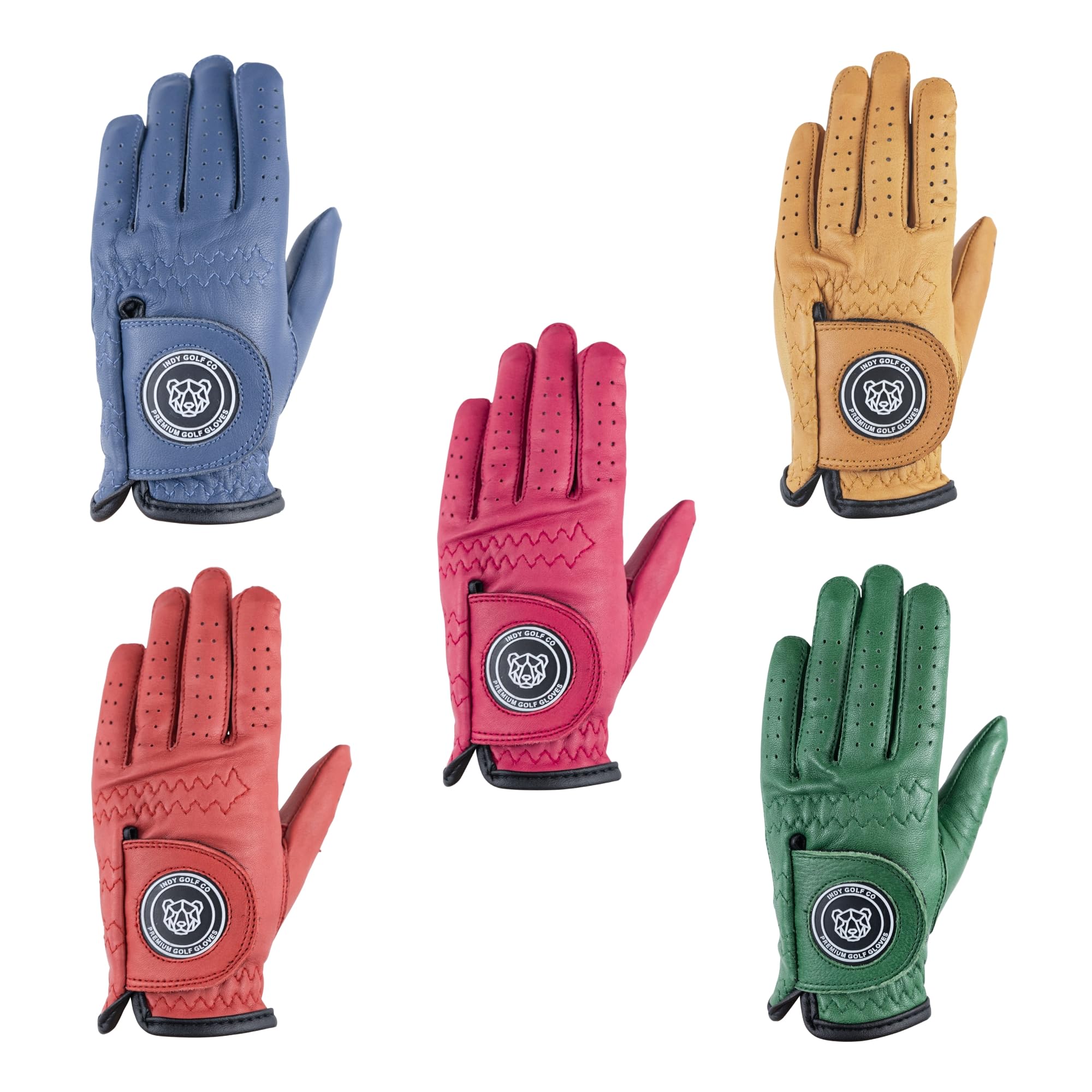INDY Colored Kid's Golf Glove | Premium Cabretta Leather | Ages 3-12 | Junior Golf | Kids Golf | Youth Golf Glove