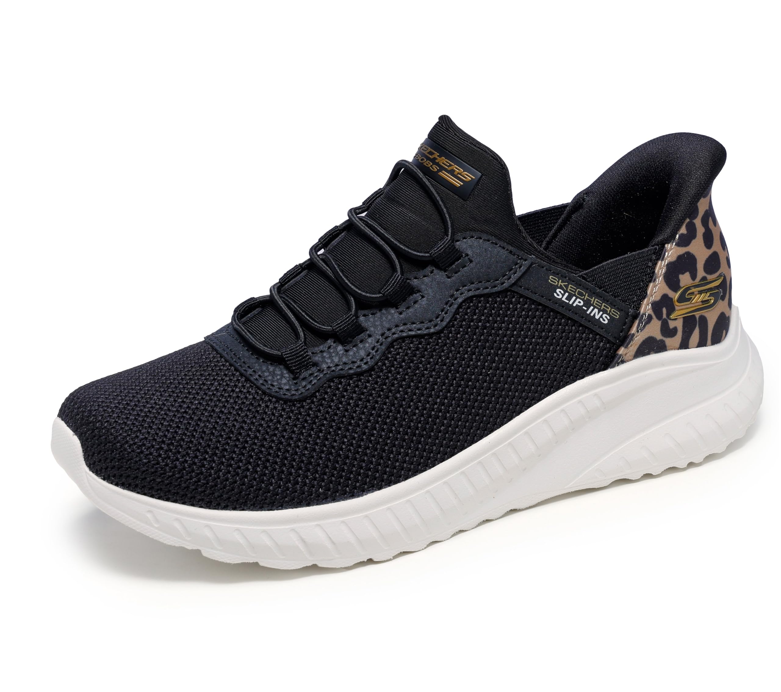 Skechers Women's Bobs Squad Chaos-Seize The Hour Sneaker, Black, 7