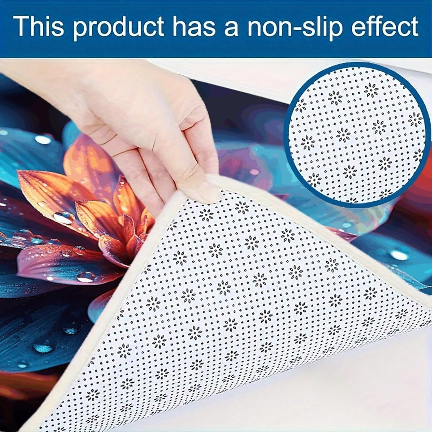 Beautiful Color Flower Kitchen Rugs Set of 3 Non Slip Washable Kitchen Mats for Floor Soft Area Rug Kitchen Floor Mat Cushioned Anti Fatigue Mats Standing Sink Mat Decor Runner Rugs