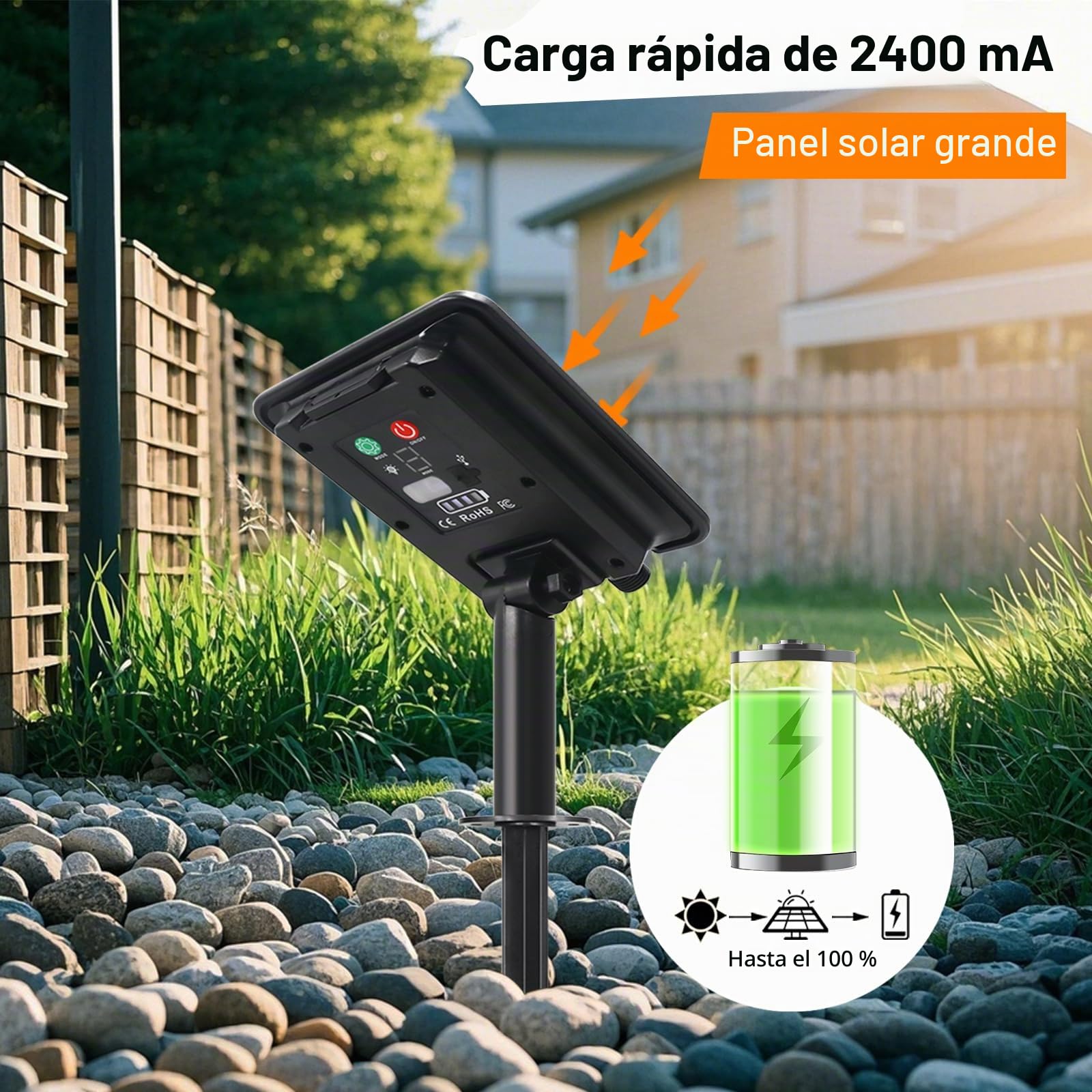 24V Tira LED de neón COB[10M,Blanco 6000-6500K],flexible e impermeable IP67,8 modos,alimentación por USB/energía solar,320LEDs/m,1200mAh Tiras LED,iluminación decorativa para el hogar