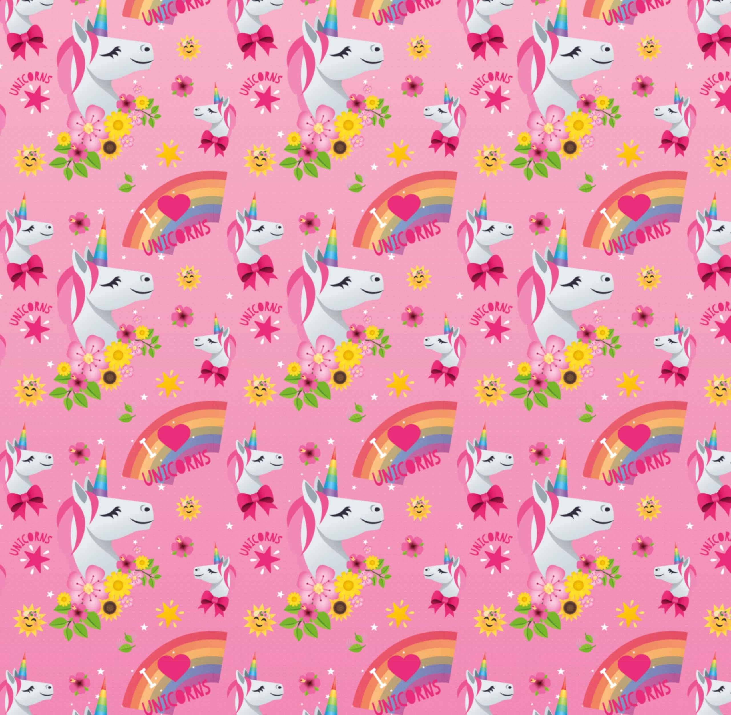 Danilo Promotions Ltd Girls Pink Unicorn Wrapping Paper 2 Rolls Of 4M Gift Wrap Birthday Roll Wrap