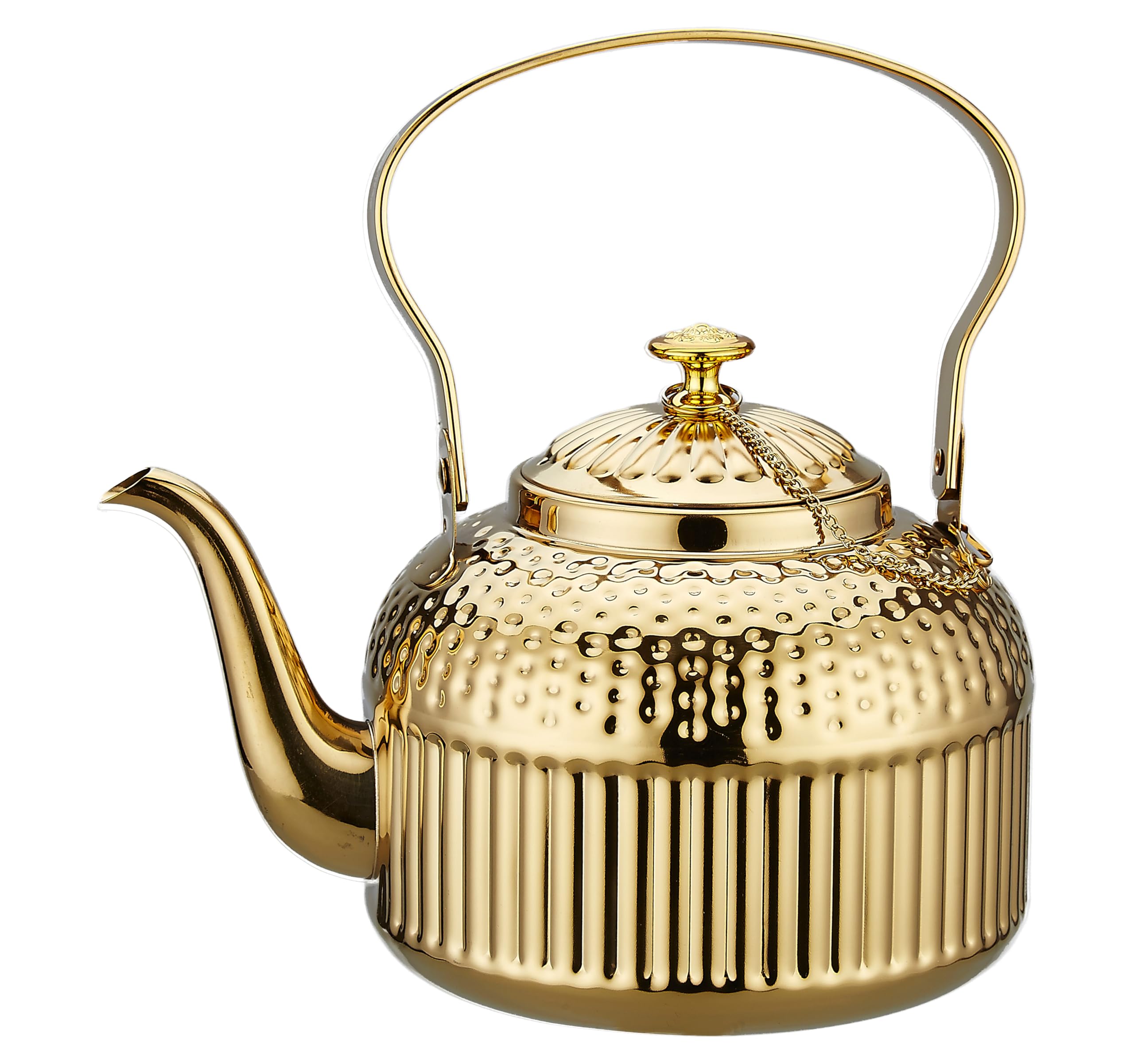 SANQIAHOME 1200 ml Roestvrijstalen Theepot met Infuser Goud SANQIAHOME 1200 ml Roestvrijstalen Theepot met Infuser Goud