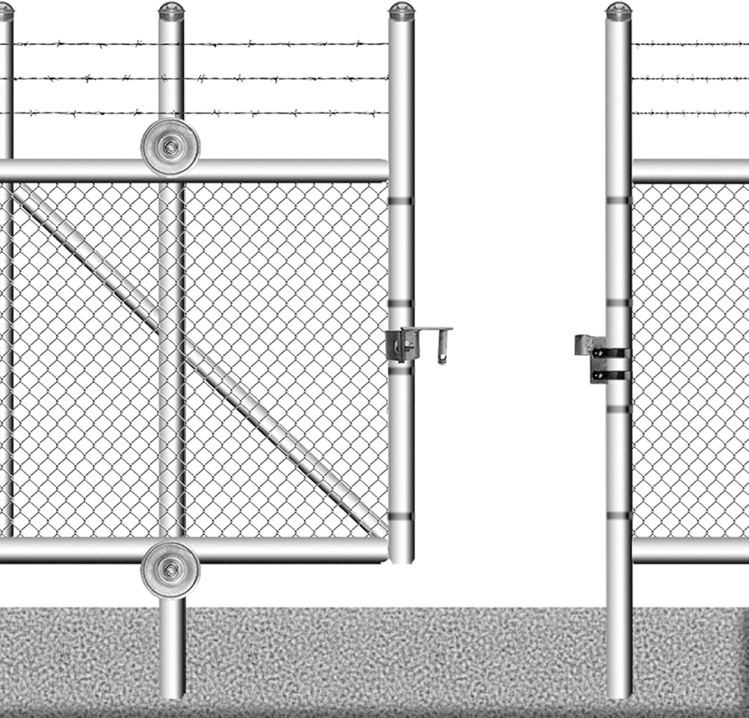 Jake Sales Rolling/Sliding GATE Latch: for 1-5/8" & 1-7/8" (2") Chain Link gate Pipe Sizes - ROLO GATE Latch