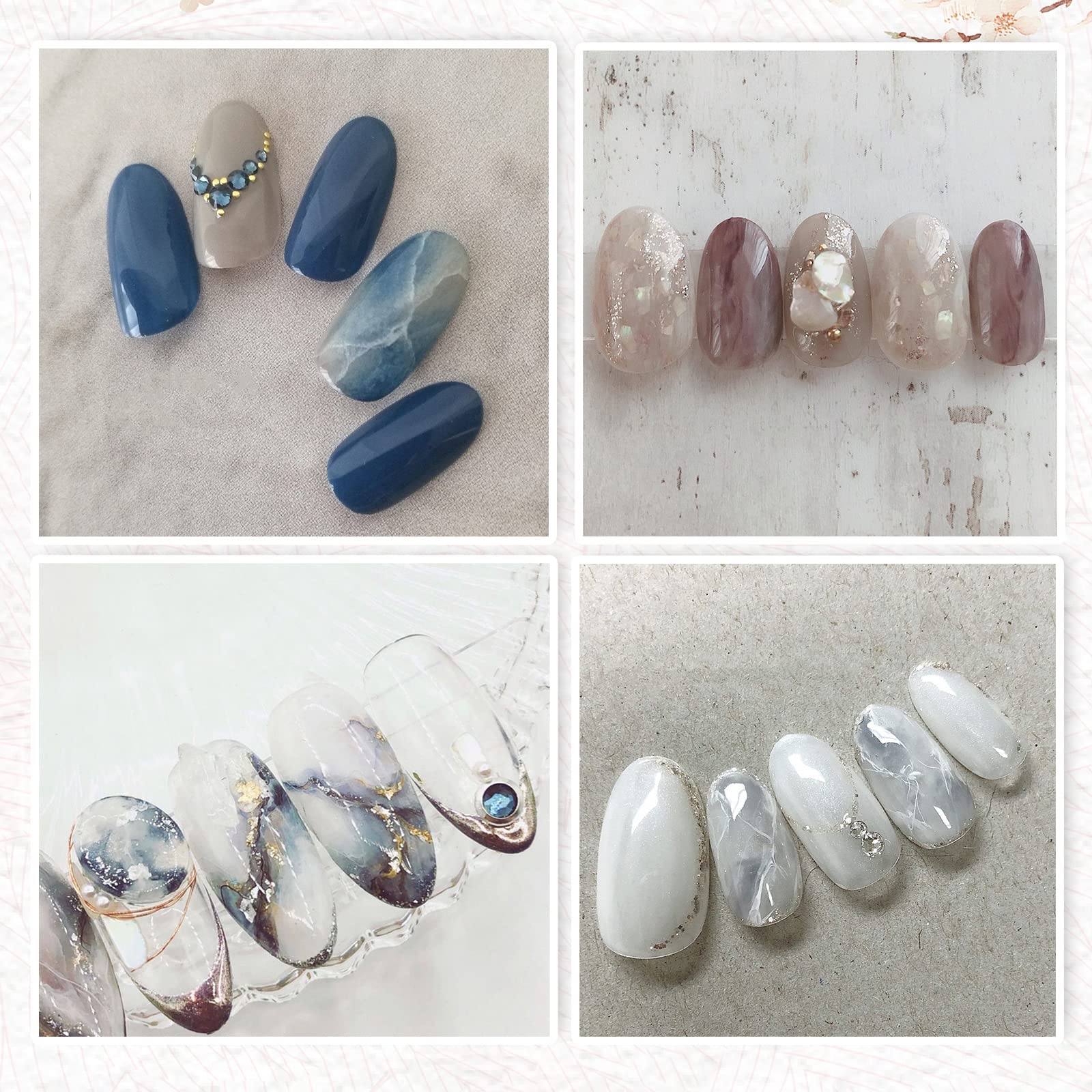 Amazon | Modelones ジェルネイル ネイルカラーインク マーブル