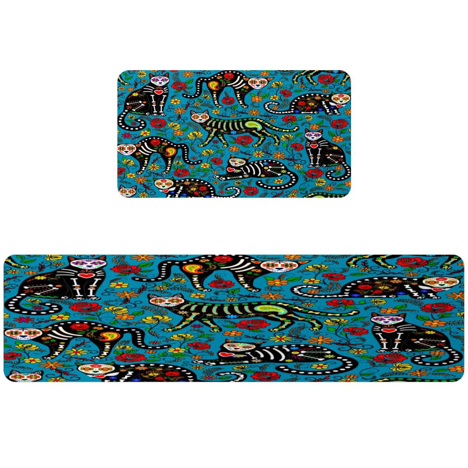 Tapis de cuisine antidérapants à motif mexicain pour animer votre intérieur