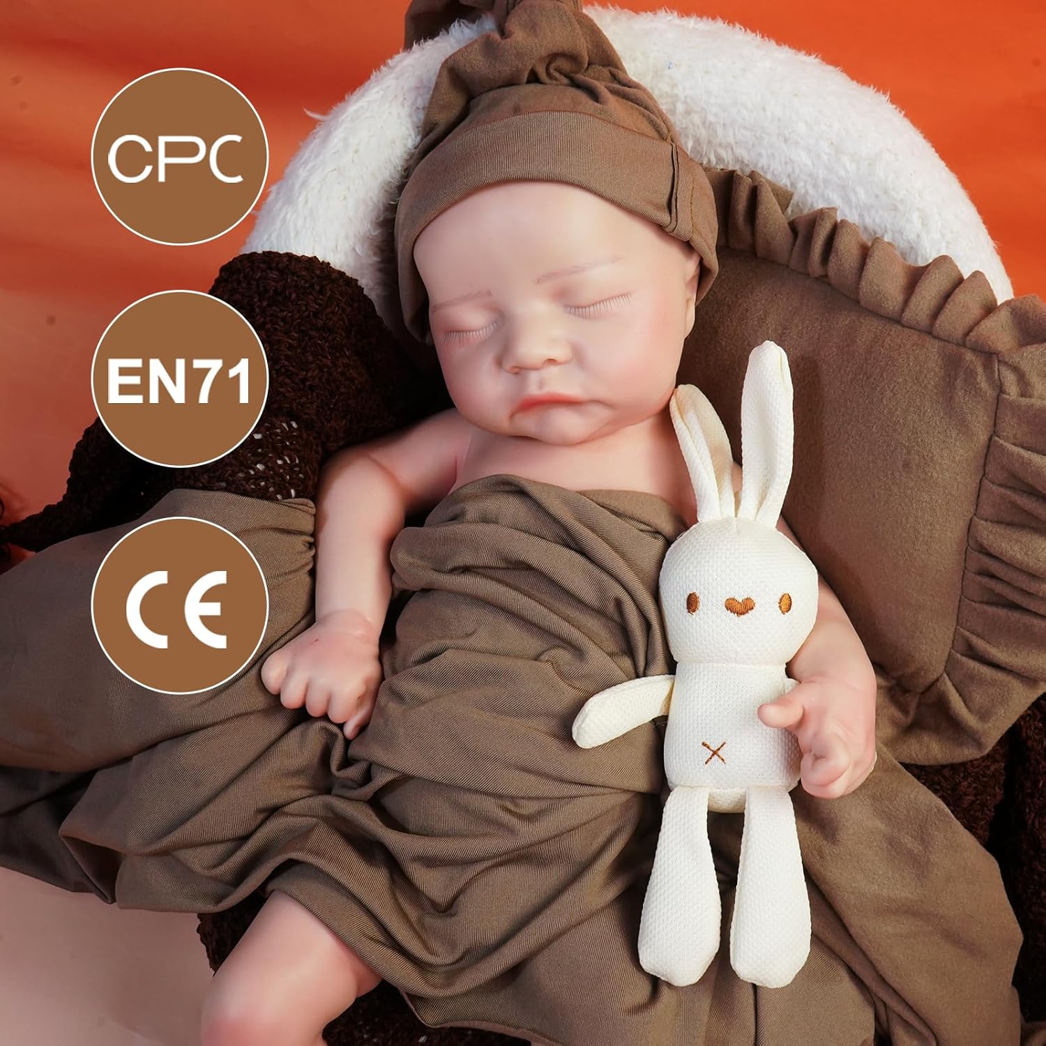 Reborn Baby Dolls 17.3 inch Silicone Reborn Baby Dolls Full Body Lifelike Newborn Dolls