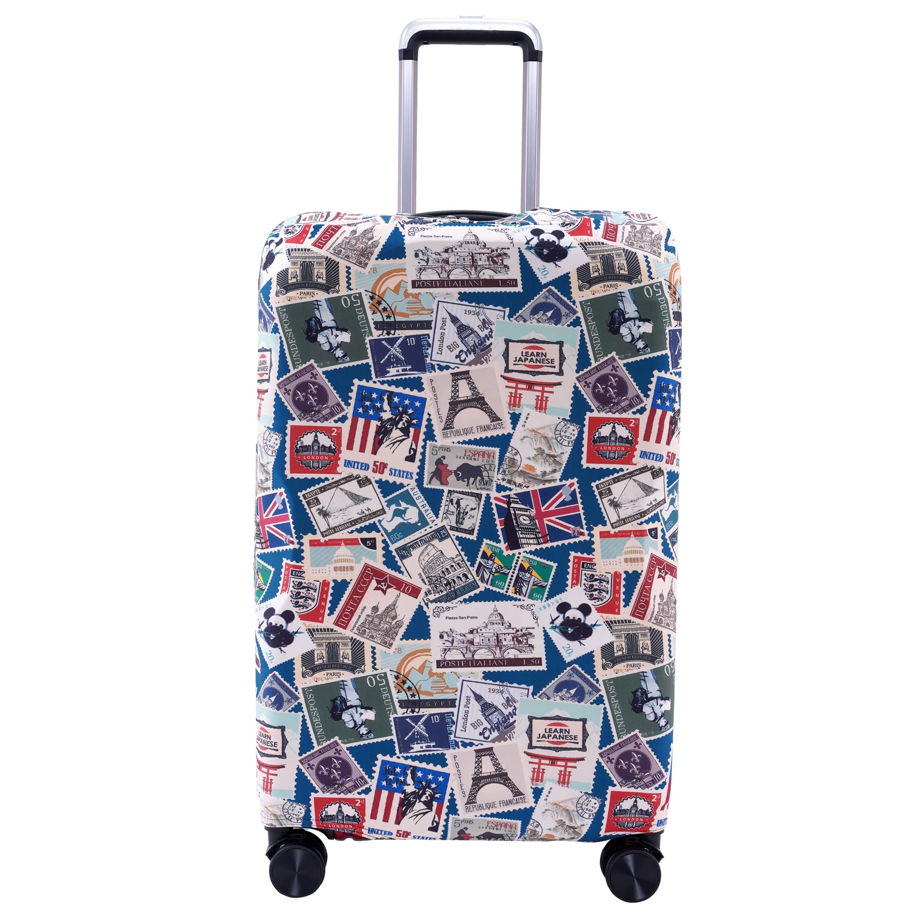 Protective Cover in Polyester Fabric | 24' Inch 65 cm Medium Size | Hard Luggage Trolley Bag Cover (Fits Only On Fiber - Plastic Trolley Bag) (Medium - 24 inch (65 CM) Cover)-image-26