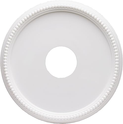 Westinghouse 7773300 Medallón de techo redondo con cuentas blancas de 15-34 pulgadas