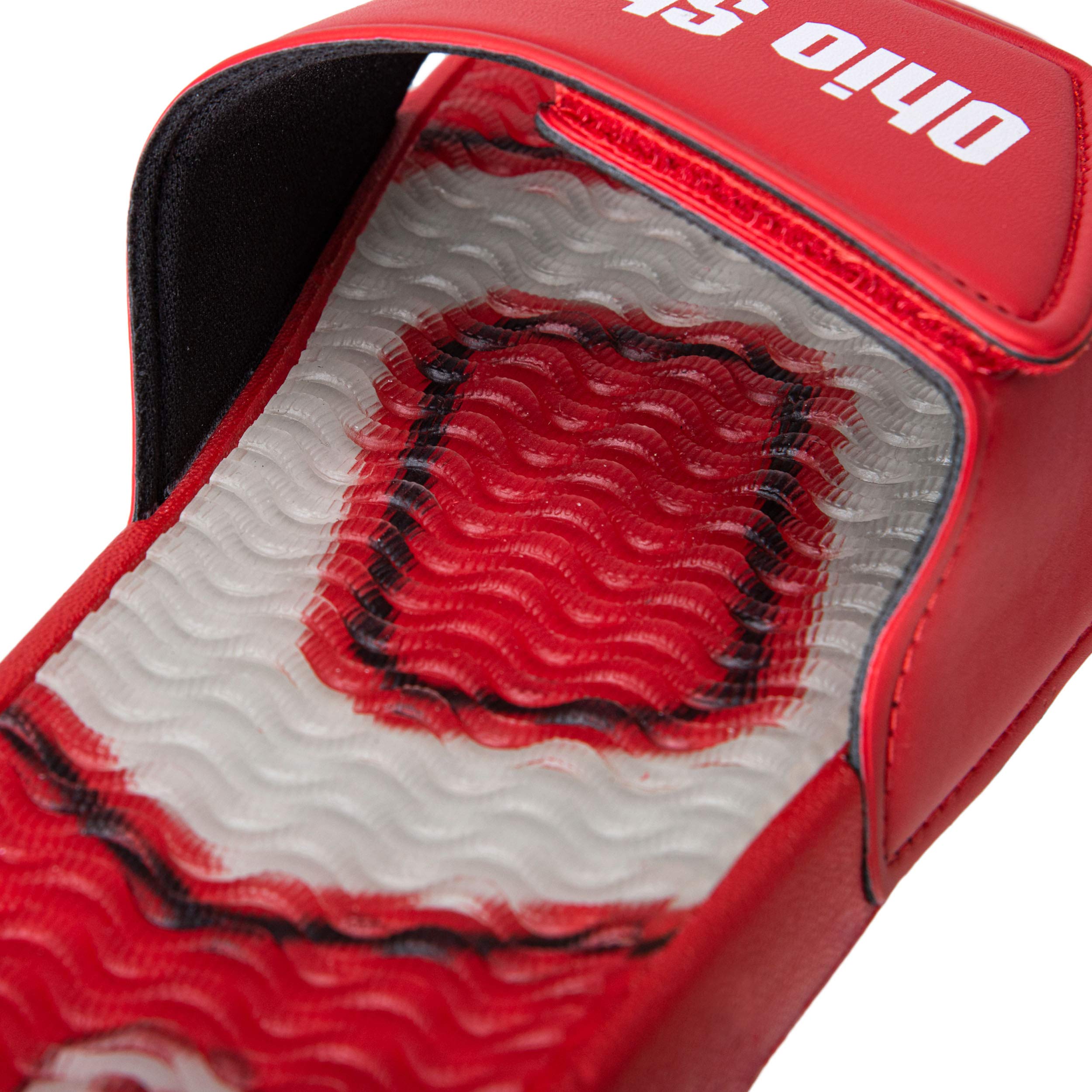 FOCO Ohio State Buckeyes NCAA Mens Wordmark Gel Slides - L