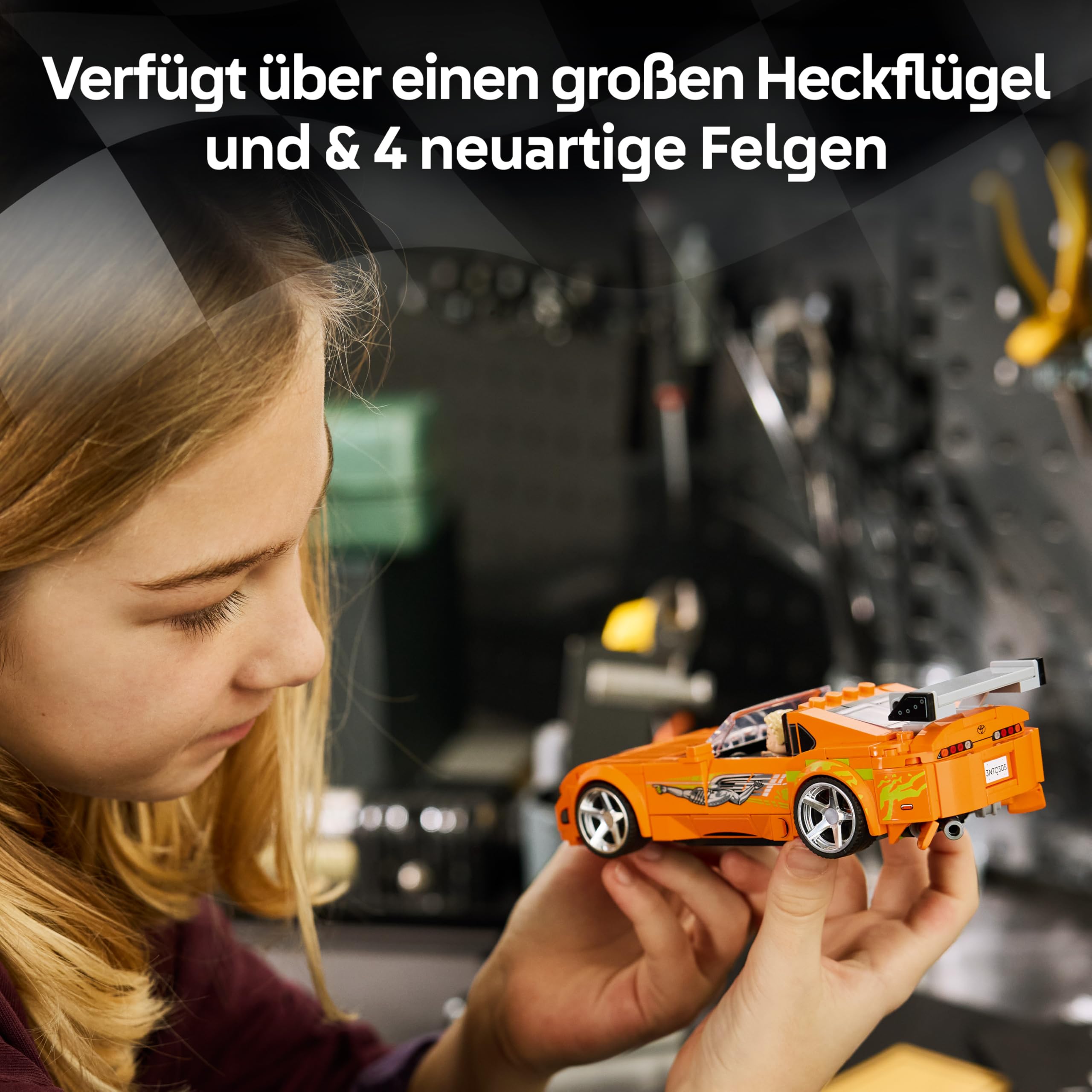 LEGO Speed Champions The Fast and The Furious Toyota Supra MK4 - Auto Spielzeug - Modellbau mit Bryan O'Conner Minifigur - Mint Geschenk für Jungen ab 10 Jahren und Jugendliche Filmfans - 77260