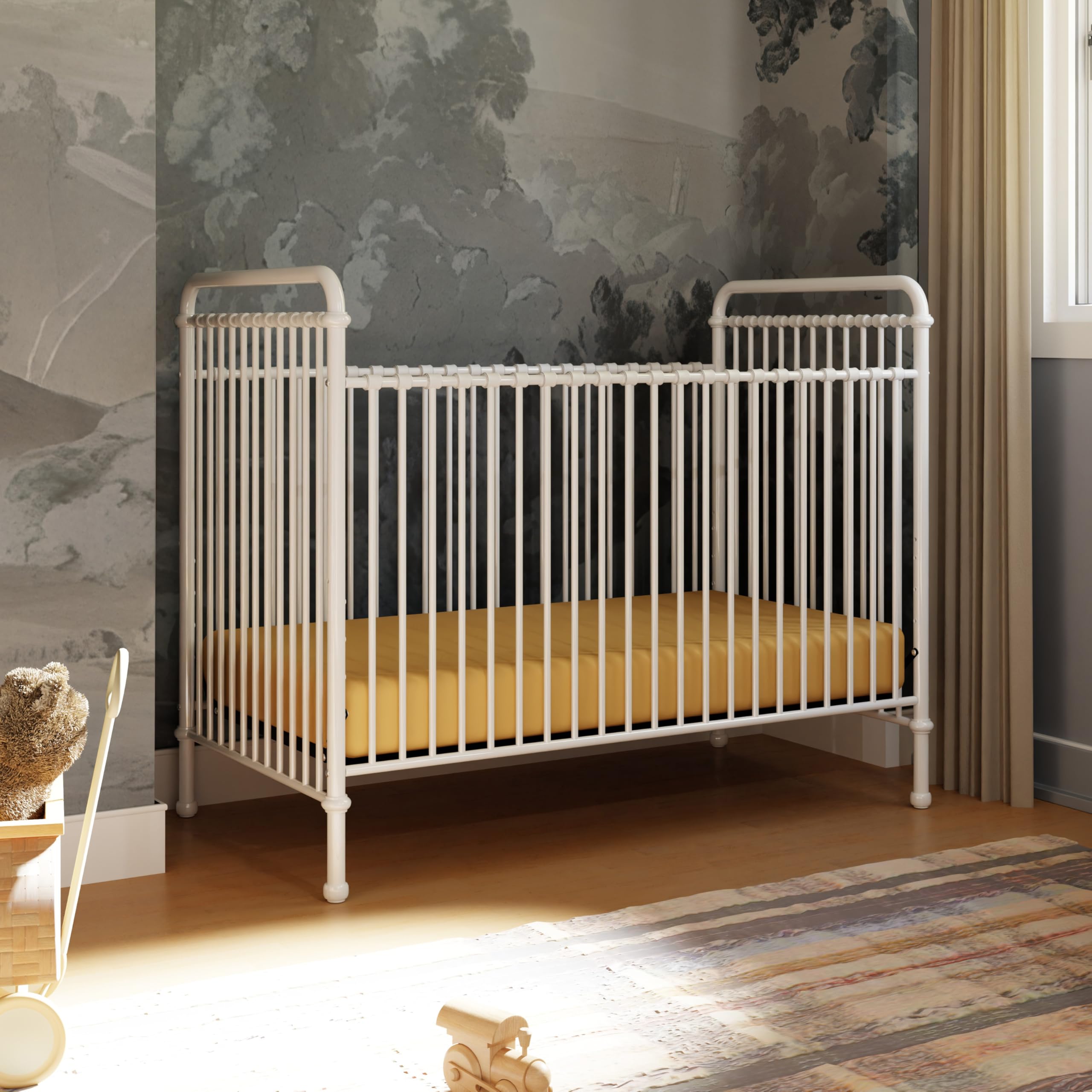 Amazon.com: Namesake Abigail 3-in-1 Convertible Metal Crib in