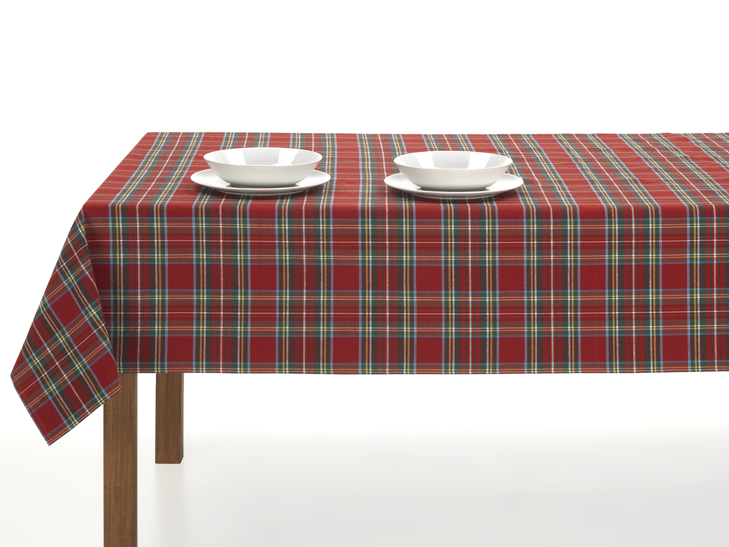LAN&LAN - Mantel Navidad de Cuadro Escocés, Mantel Navideño para mesas rectangulares, de Cuadros Grandes con Diferentes a Elegir (Cuadros Grandes, 140 x 150)