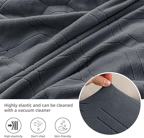 Miniatura 4 de LiveGo Fundas de sofá modular, fundas de cojín de 3 piezas para sofá en forma de L, funda de diván de asiento separado, protector de muebles para