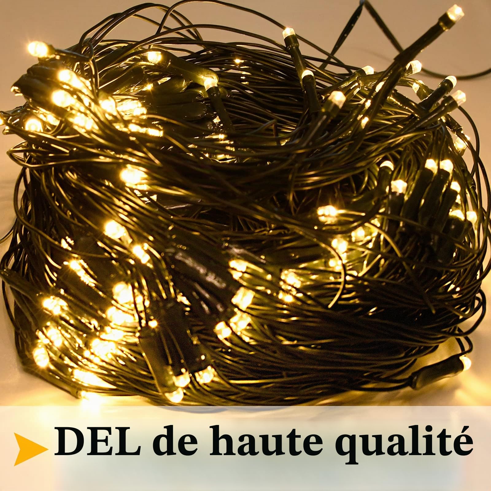 Aufun Guirlande lumineuse filetLED 6x4m 480 LEDs Filet lumineux 8 modes rideau lumineux avec prise pour Halloween fête de mariage décoration intérieure et extérieure, connectable, blanc chaud