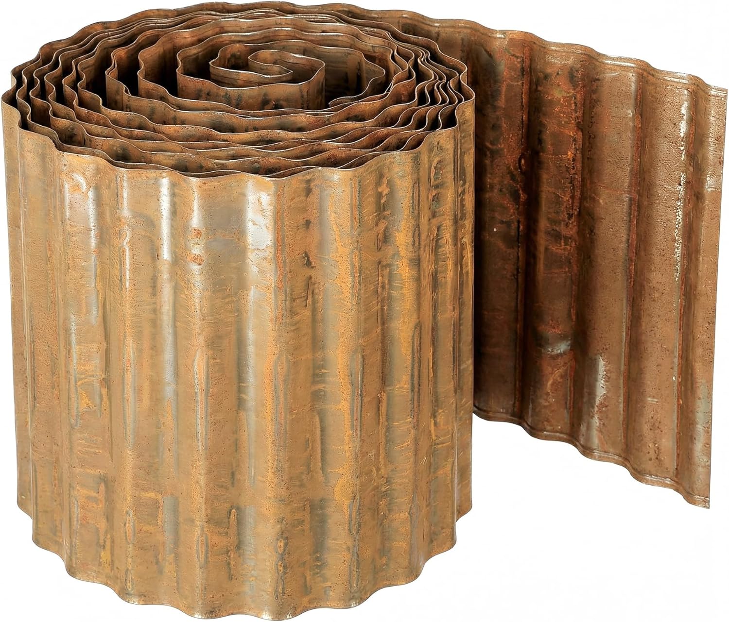 Landscape Edging Garden Edging Border, 6" x20Ft Metal Edging for Landscaping, Pre-Rusted Wide-Corrugated Steel Lawn Edging, Bendable Strips for Raised Flower Bed Tree Surrounds – Greens Word
