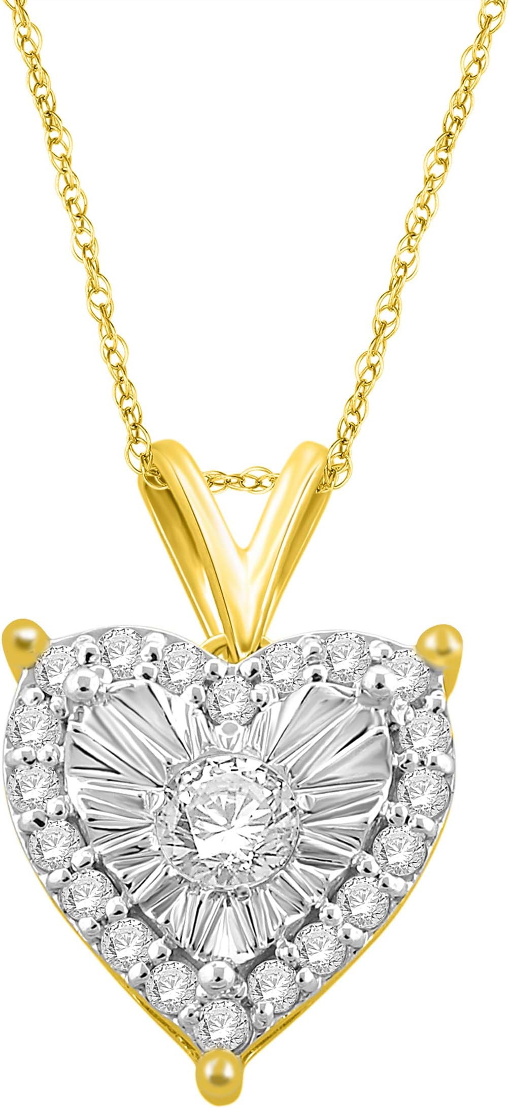 1/4 Cttw Heart Shaped Diamond Jewelry Earrings for Women or Womens Necklace in 925 Sterling Silver